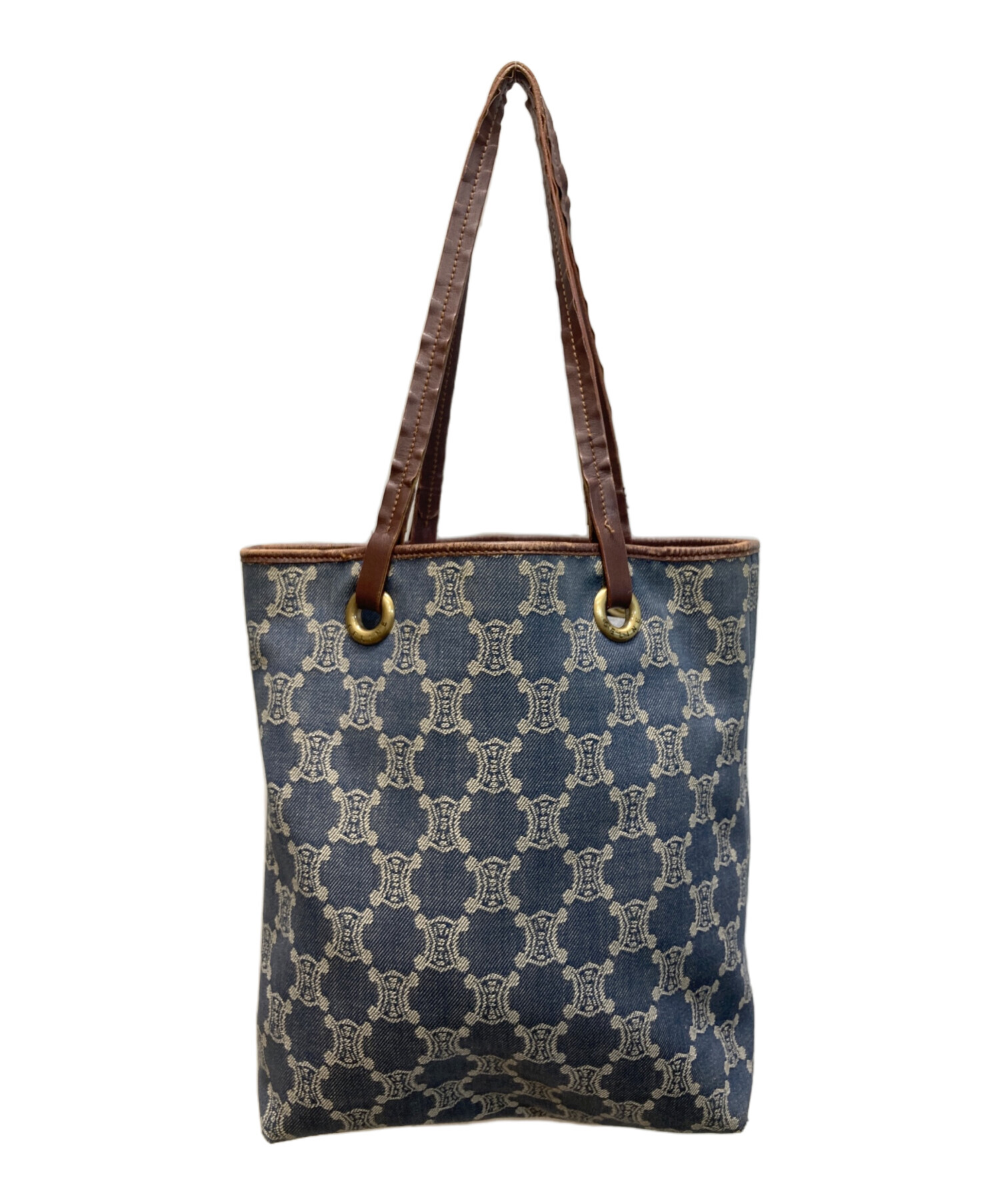 中古・古着通販】CELINE (セリーヌ) マカダム柄デニムトートバッグ