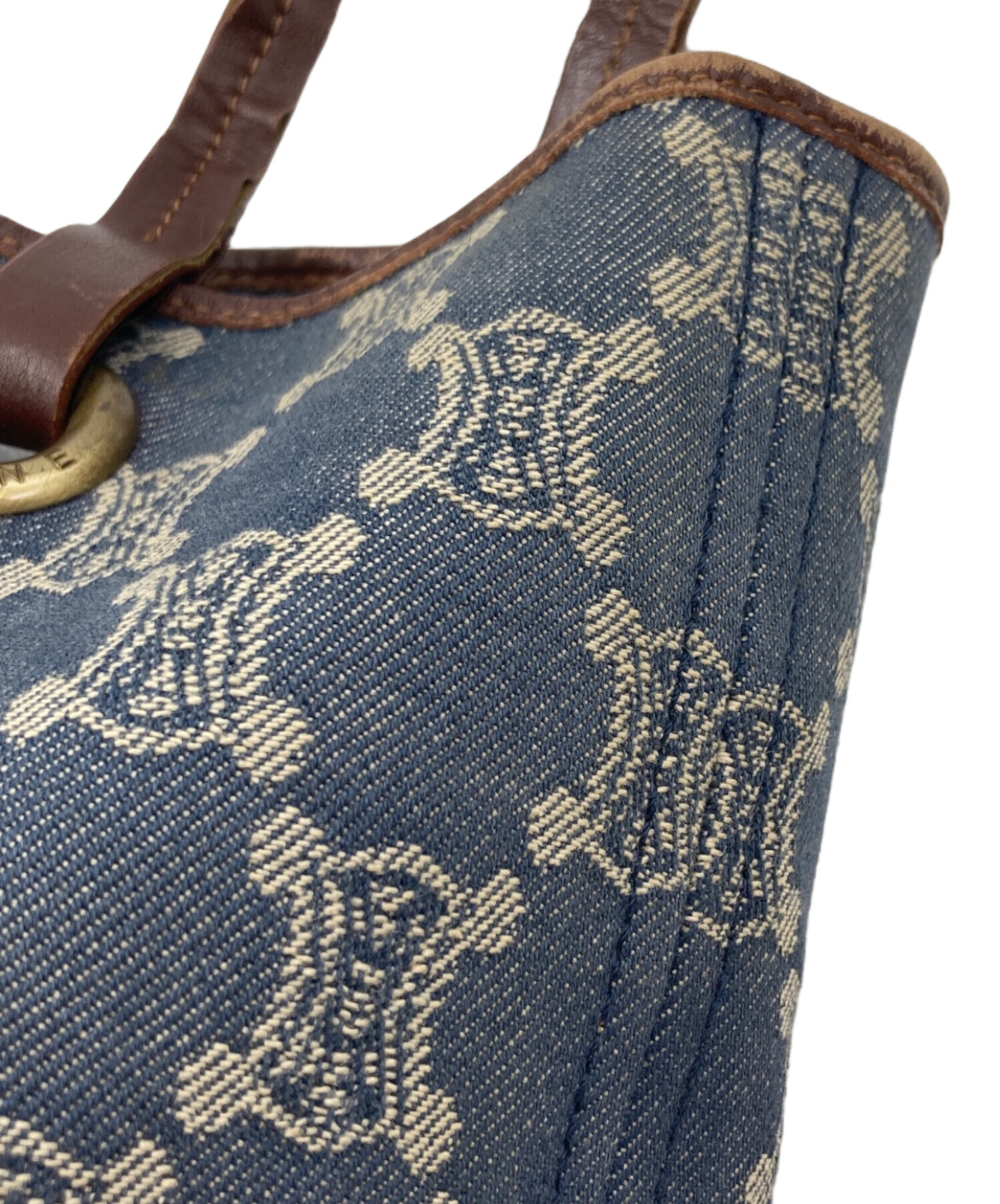 中古・古着通販】CELINE (セリーヌ) マカダム柄デニムトートバッグ