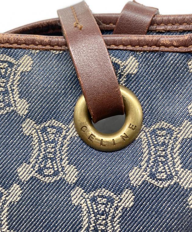 中古・古着通販】CELINE (セリーヌ) マカダム柄デニムトートバッグ