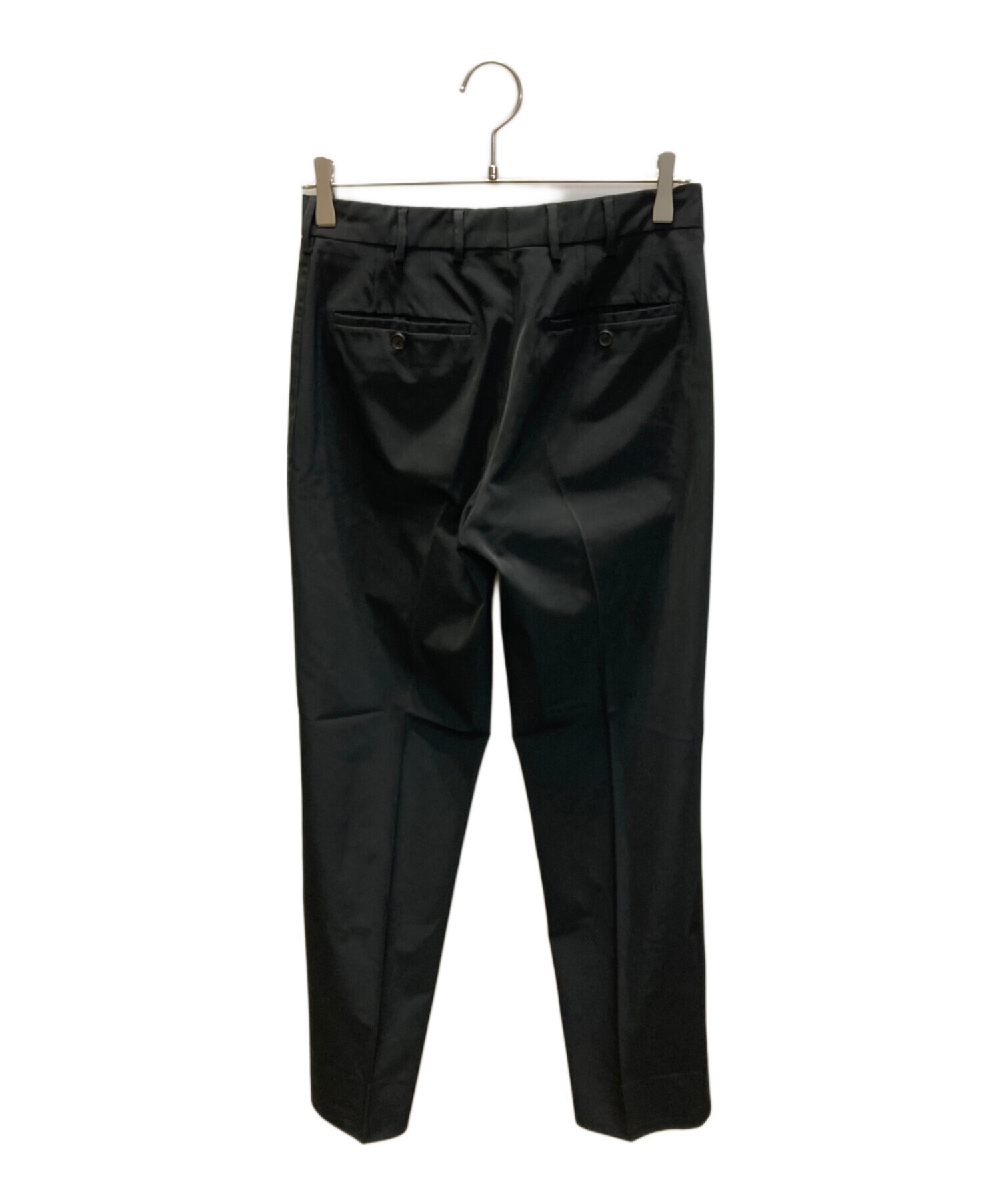 【新品未使用】PRADAブラックスラックス 中古・古着通販】PRADA (プラダ) スラックス ブラック サイズ:SIZE 44