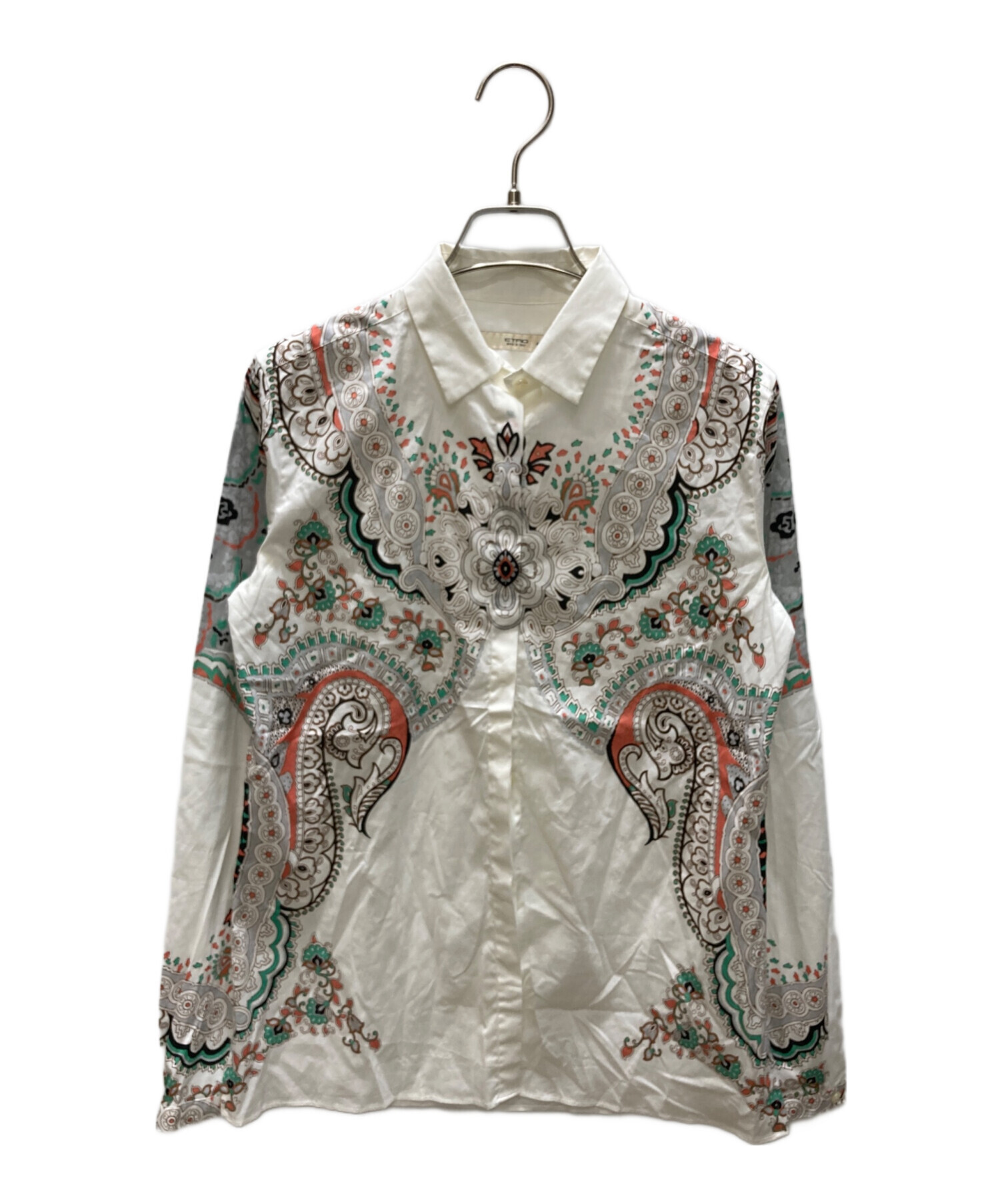 中古・古着通販】ETRO (エトロ) ペイズリー柄プリントシャツ ホワイト