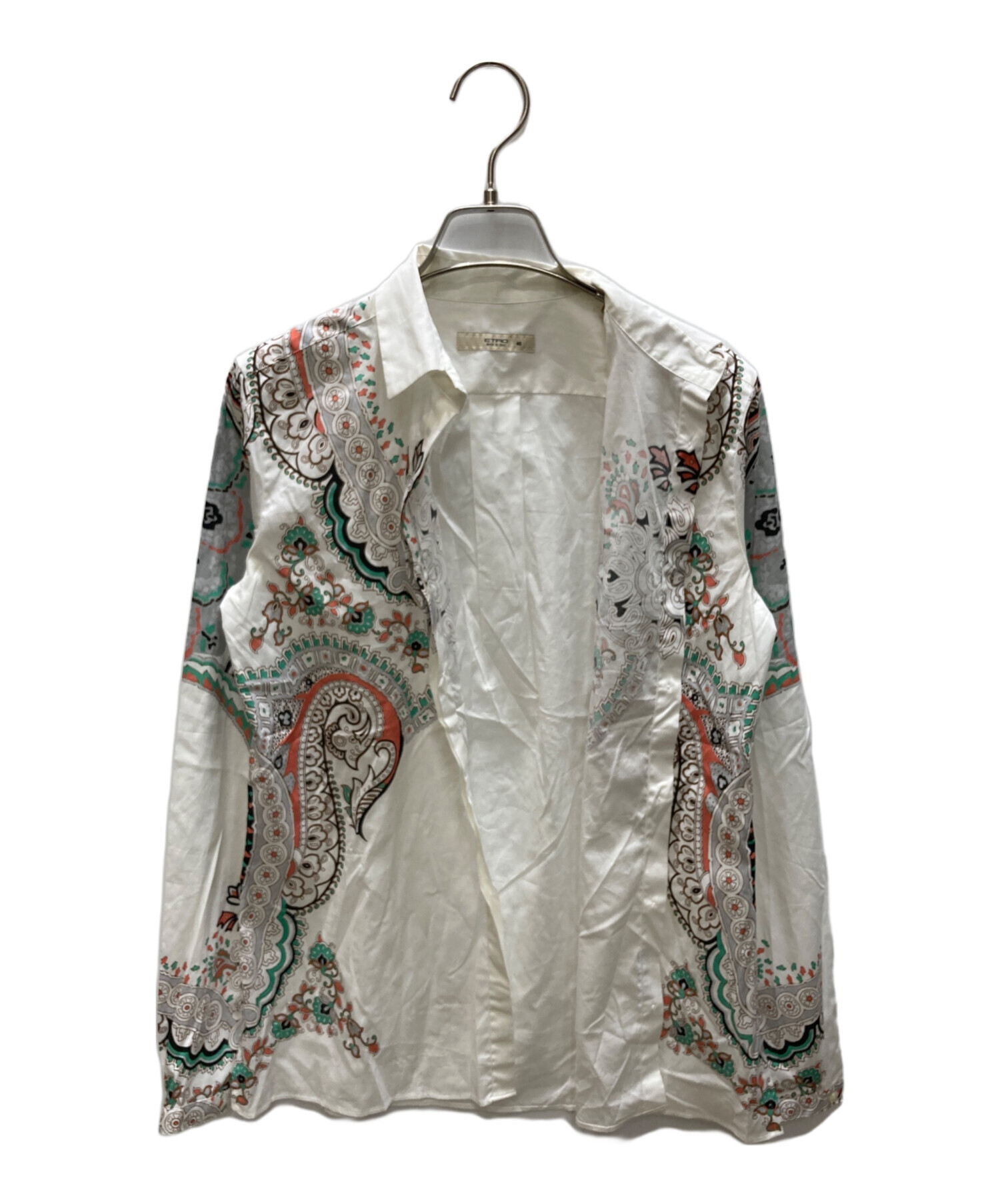 中古・古着通販】ETRO (エトロ) ペイズリー柄プリントシャツ ホワイト