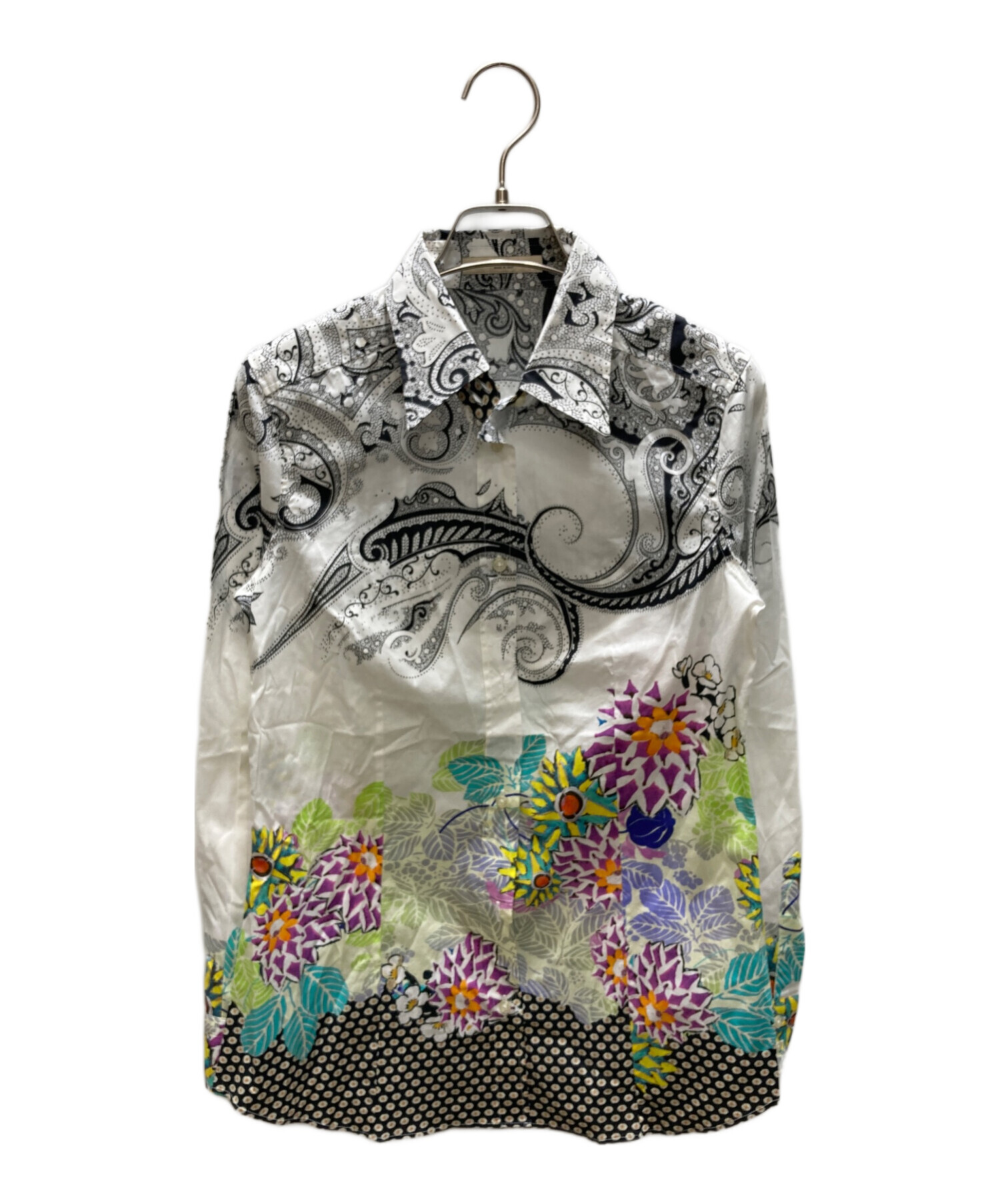 【ETRO】美品 ペイズリープリントカットソー Tシャツ 42 イタリア製 中古・古着通販】ETRO (エトロ) ペイズリー柄プリントシャツ ホワイト