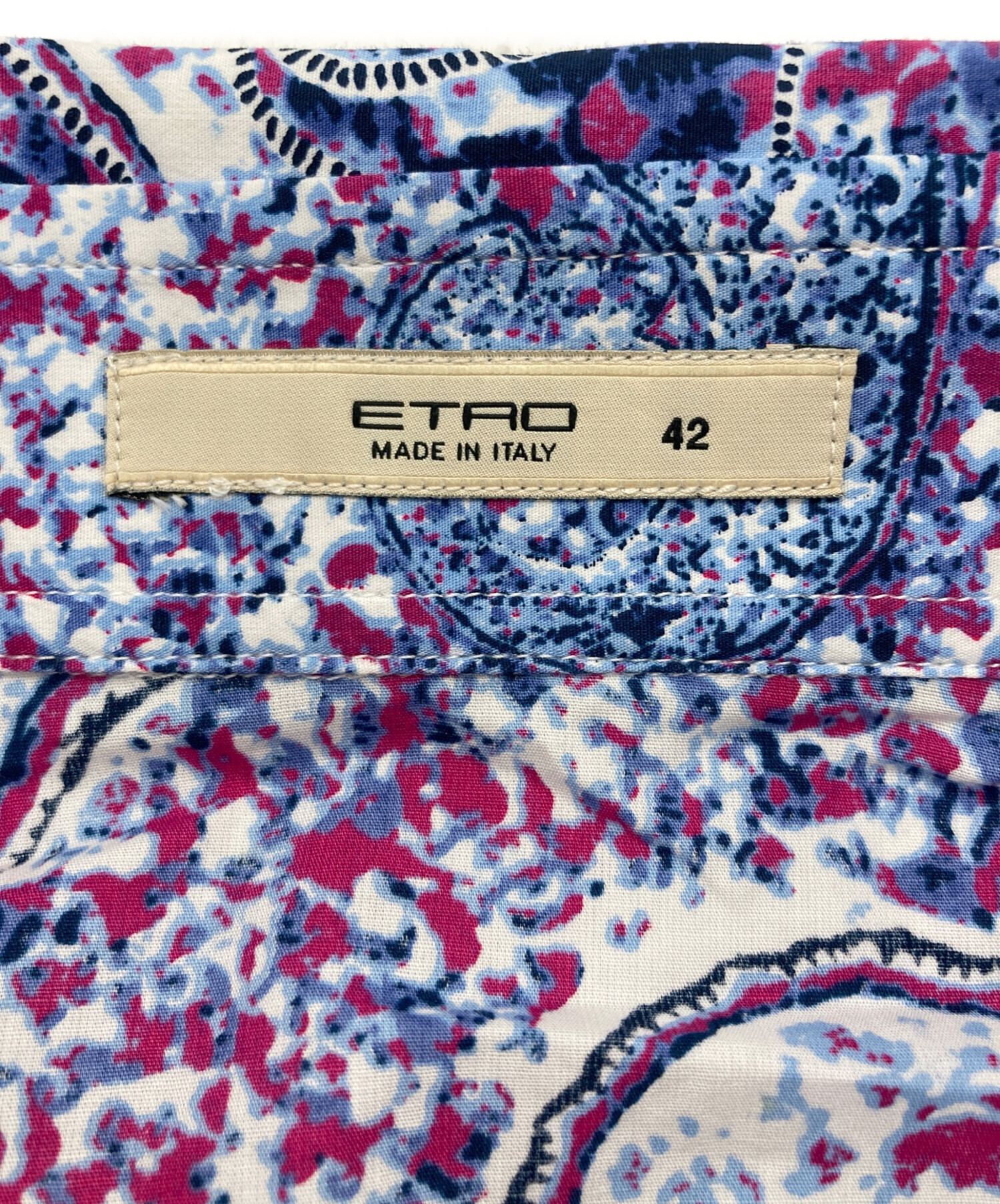 中古・古着通販】ETRO (エトロ) 総柄シャツ パープル サイズ:42