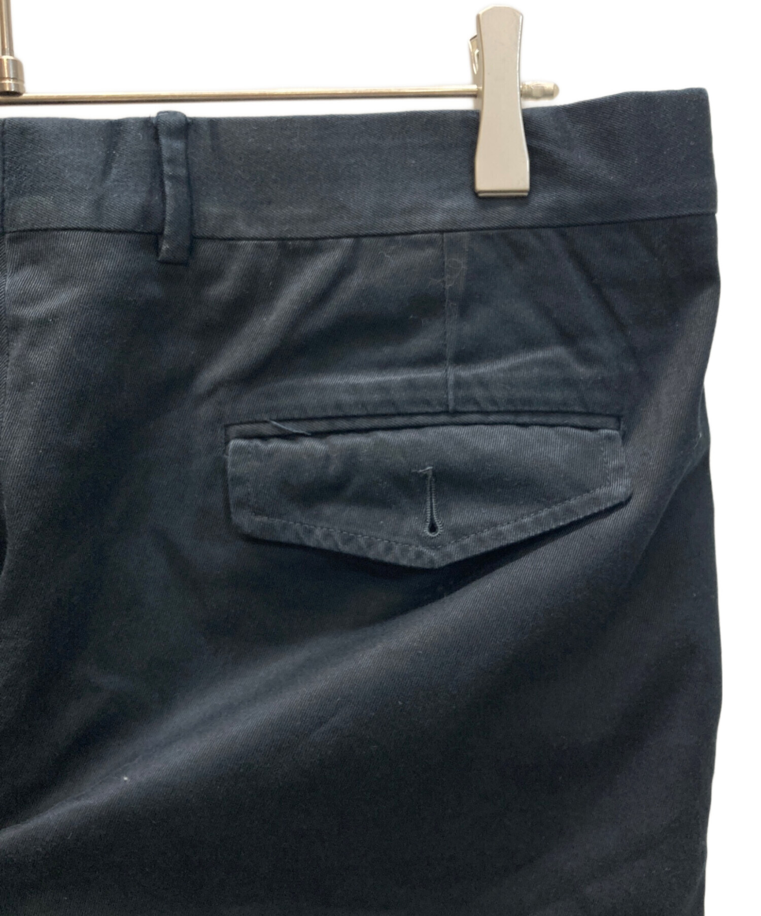 中古・古着通販】GUCCI (グッチ) コットンストレートパンツ ブラック