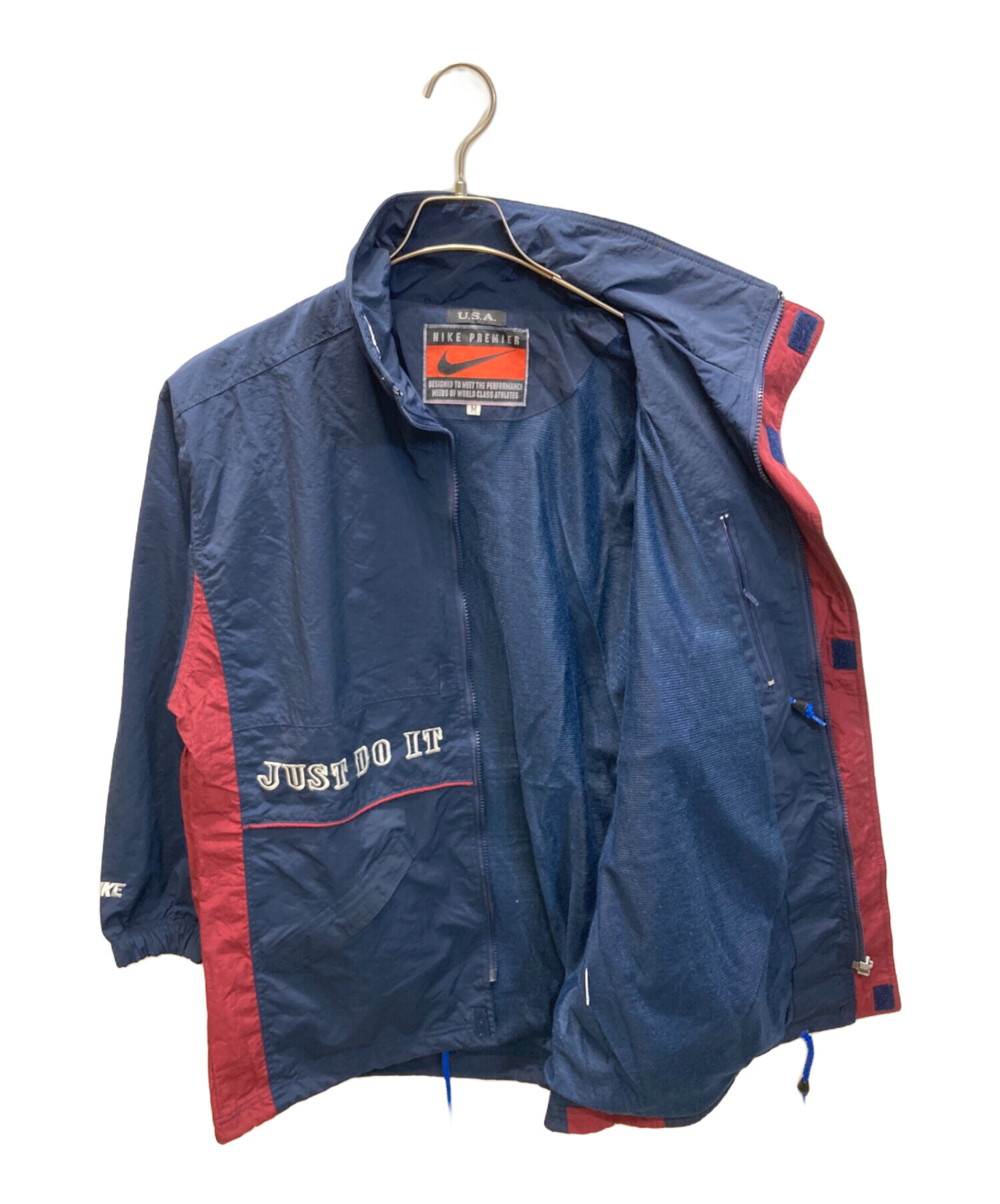 中古・古着通販】NIKE (ナイキ) 90s ジップアップジャケット ネイビー