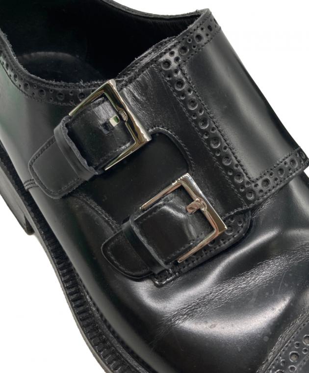 中古・古着通販】GUCCI (グッチ) ダブルモンクシューズ ブラック