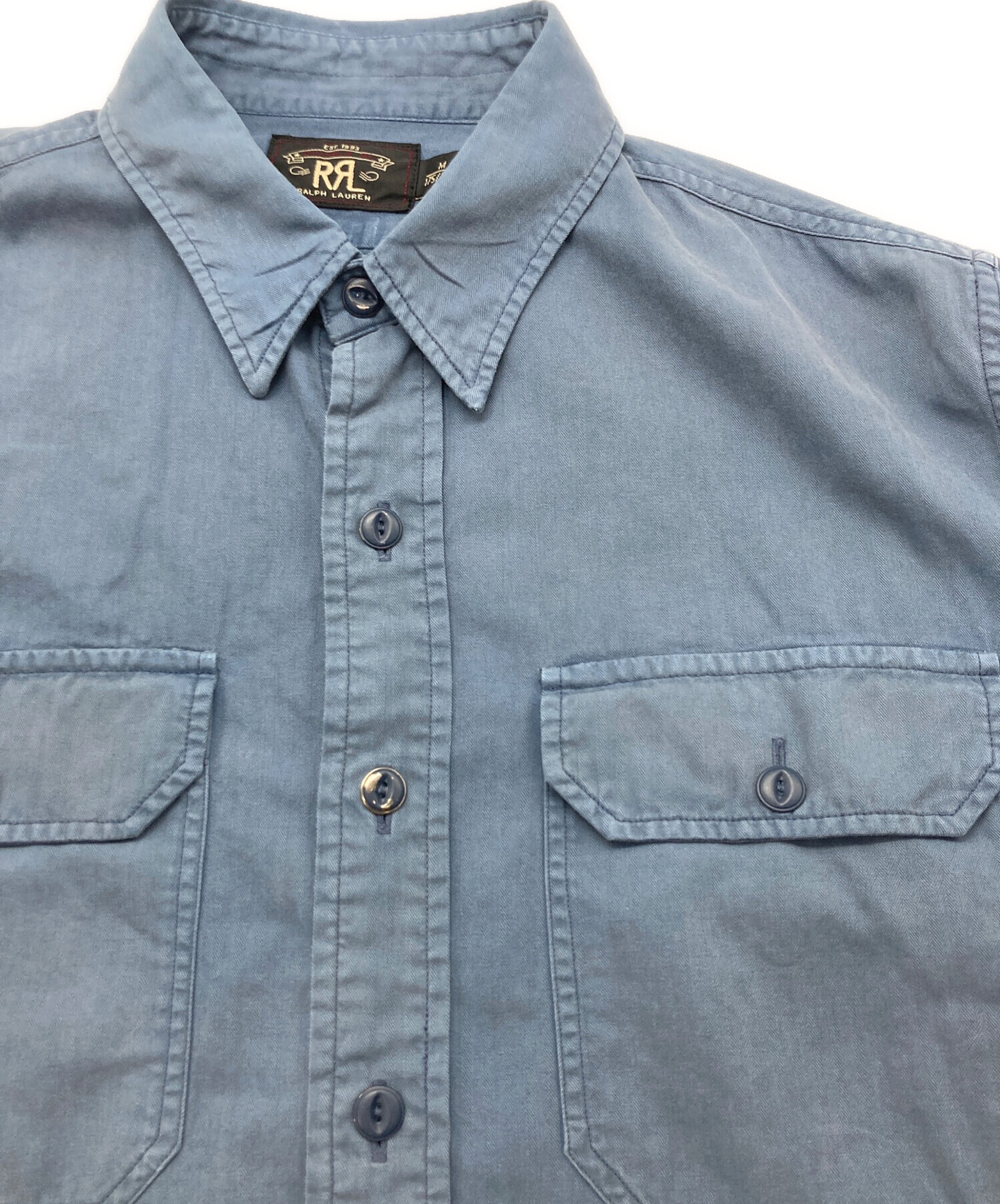 中古・古着通販】RRL (ダブルアールエル) マチ付きワークシャツ
