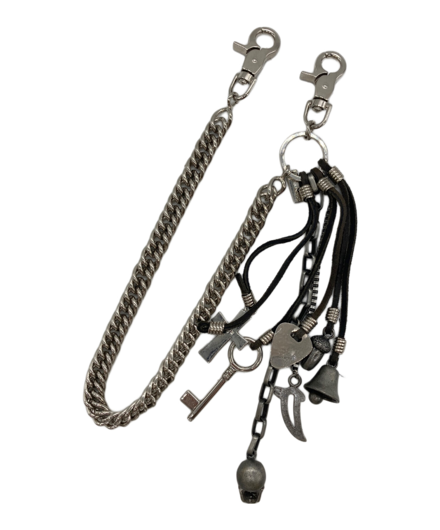 ディースクエアード ウォレットチェーン マルチチャーム DSQUARED2 中古・古着通販】DSQUARED2 (ディースクエアード) チャームウォレット