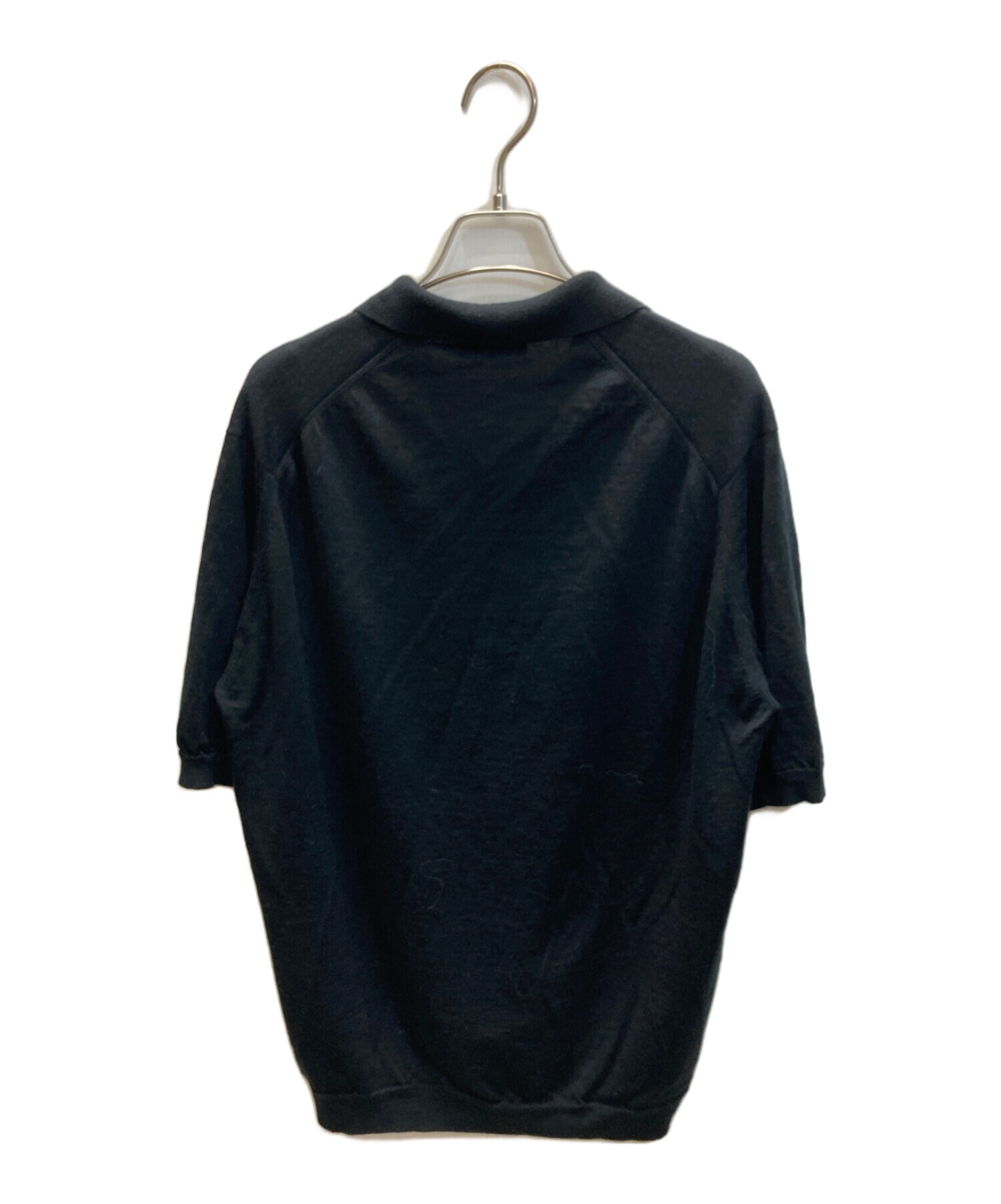 ジョンスメドレー　ユナイテッドアローズ　コラボ　ニットポロシャツ　ネイビー　XL 中古・古着通販】JOHN SMEDLEY (ジョンスメドレー) UNITED ARROWS