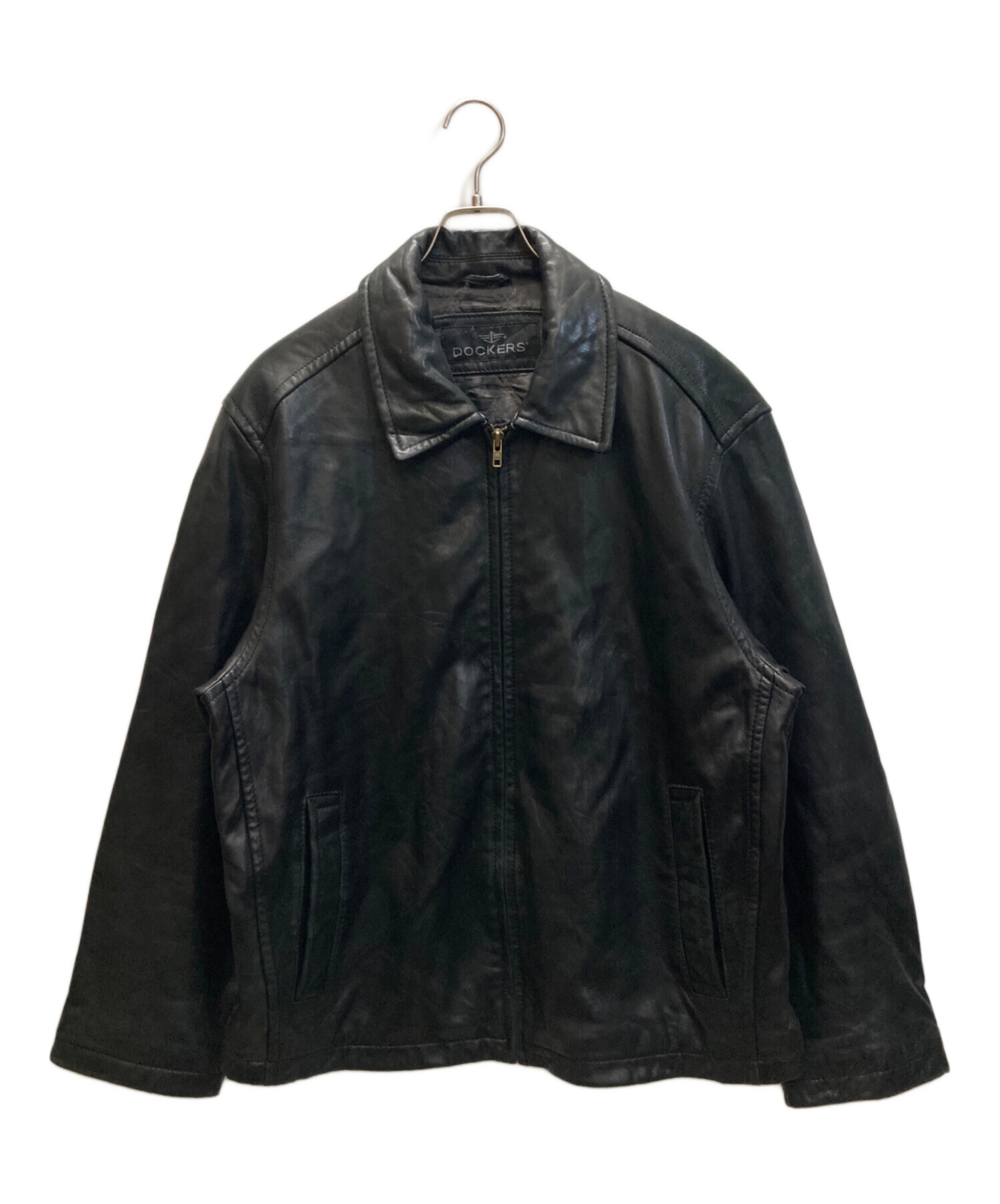中古・古着通販】DOCKERS (ドッカーズ) レザージャケット ブラック