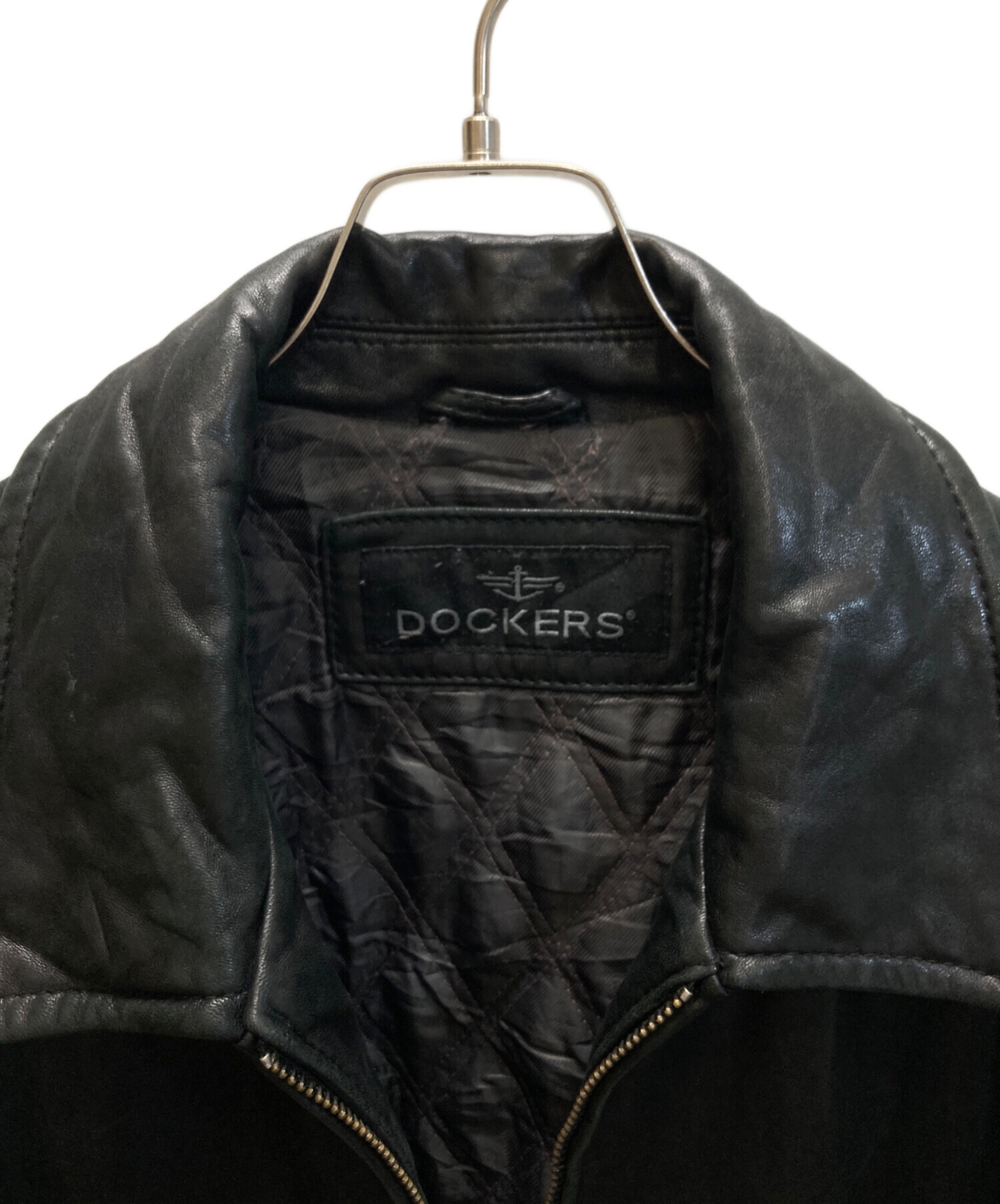 中古・古着通販】DOCKERS (ドッカーズ) レザージャケット ブラック