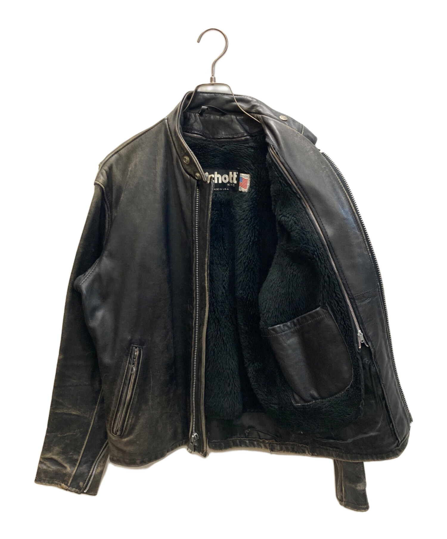 中古・古着通販】Schott (ショット) シングルライダースジャケット