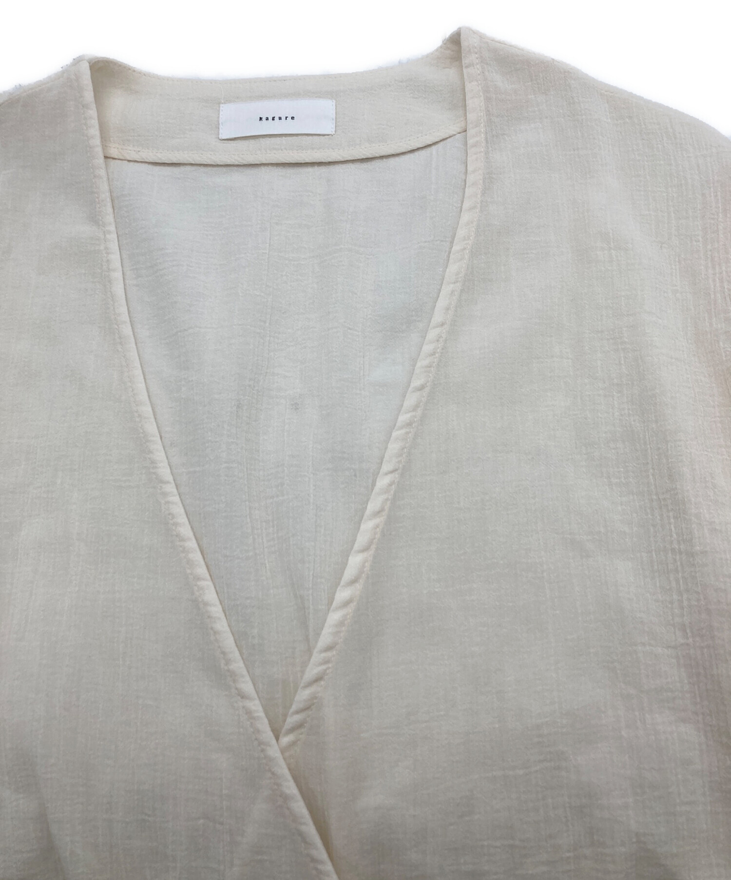 中古・古着通販】kagure (カグレ) シアーカシュクールカーデシャツ 
