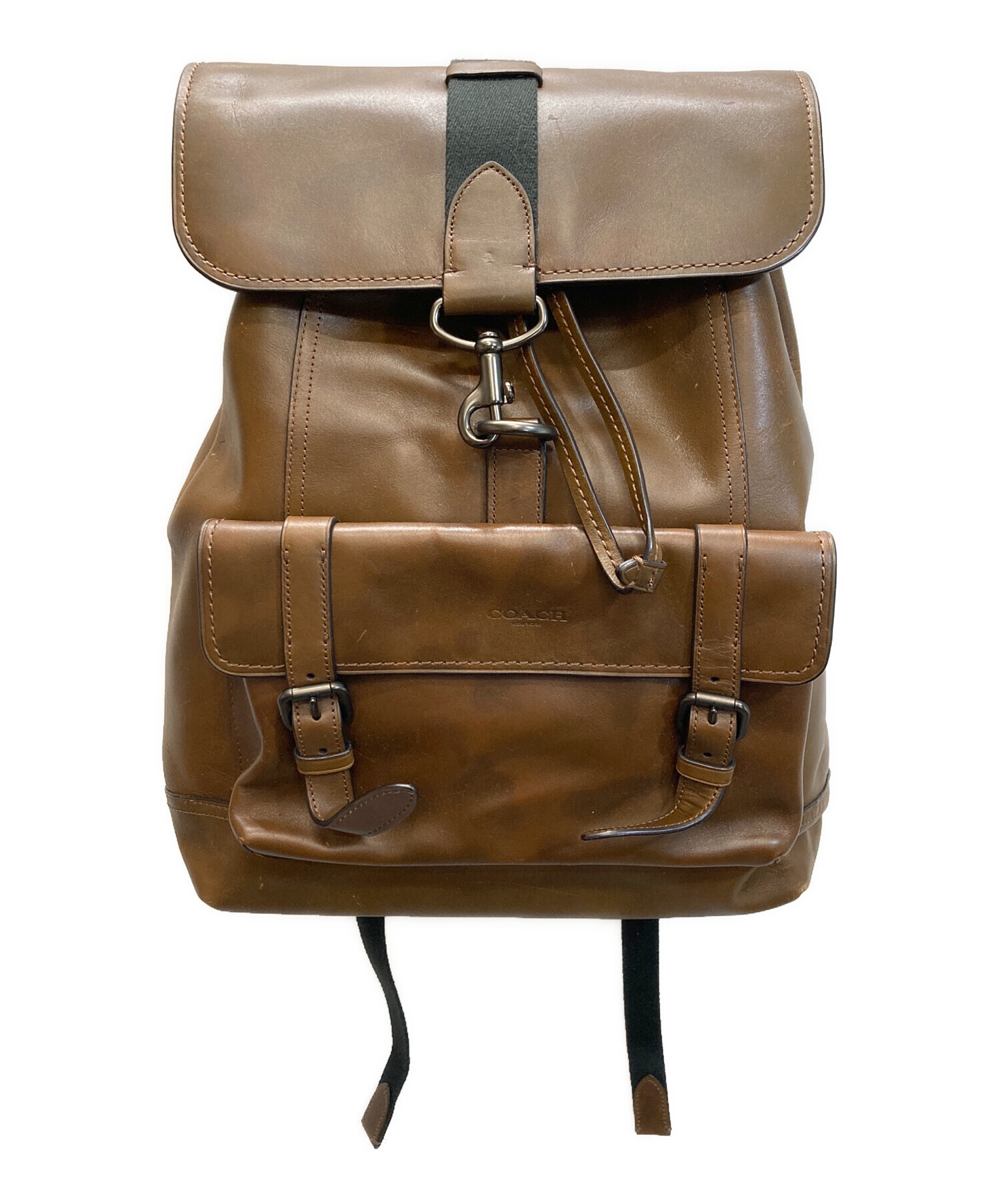 中古・古着通販】COACH (コーチ) ブリーカー レザーリュック ブラウン