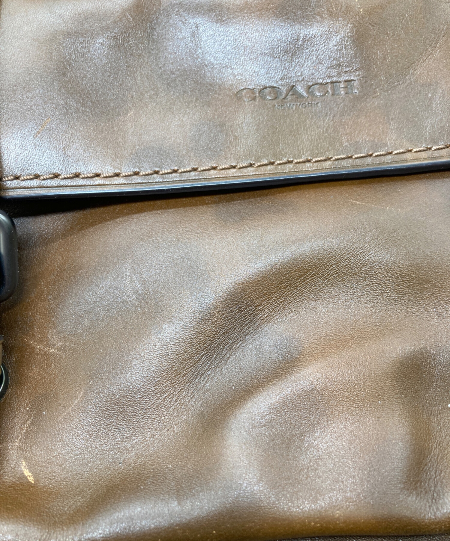 中古・古着通販】COACH (コーチ) ブリーカー レザーリュック ブラウン