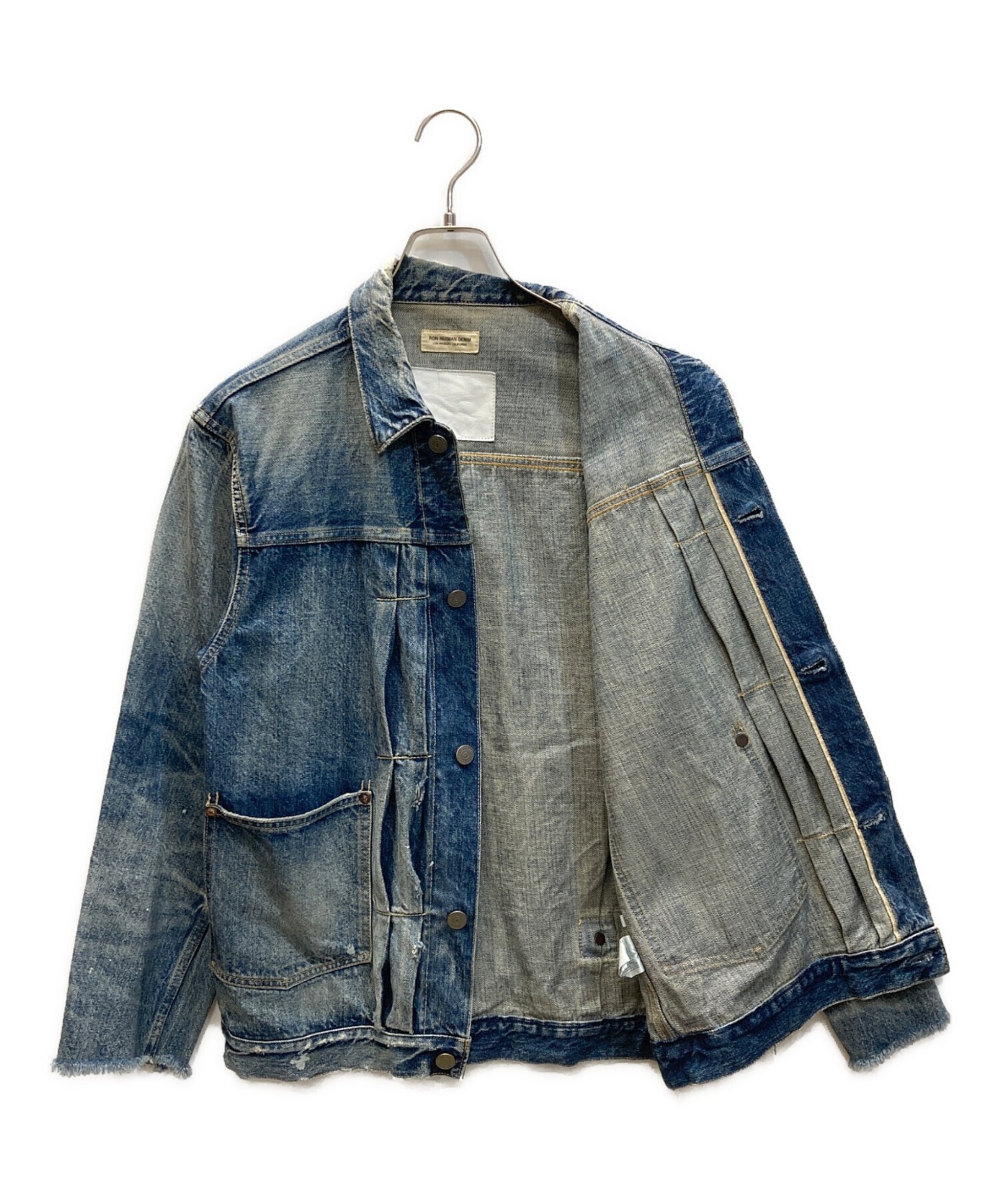 ジャケット・アウター Ron Herman Used Denim Jacket M 中古・古着通販】Ron Herman (ロンハーマン) ヴィンテージ加工 カット
