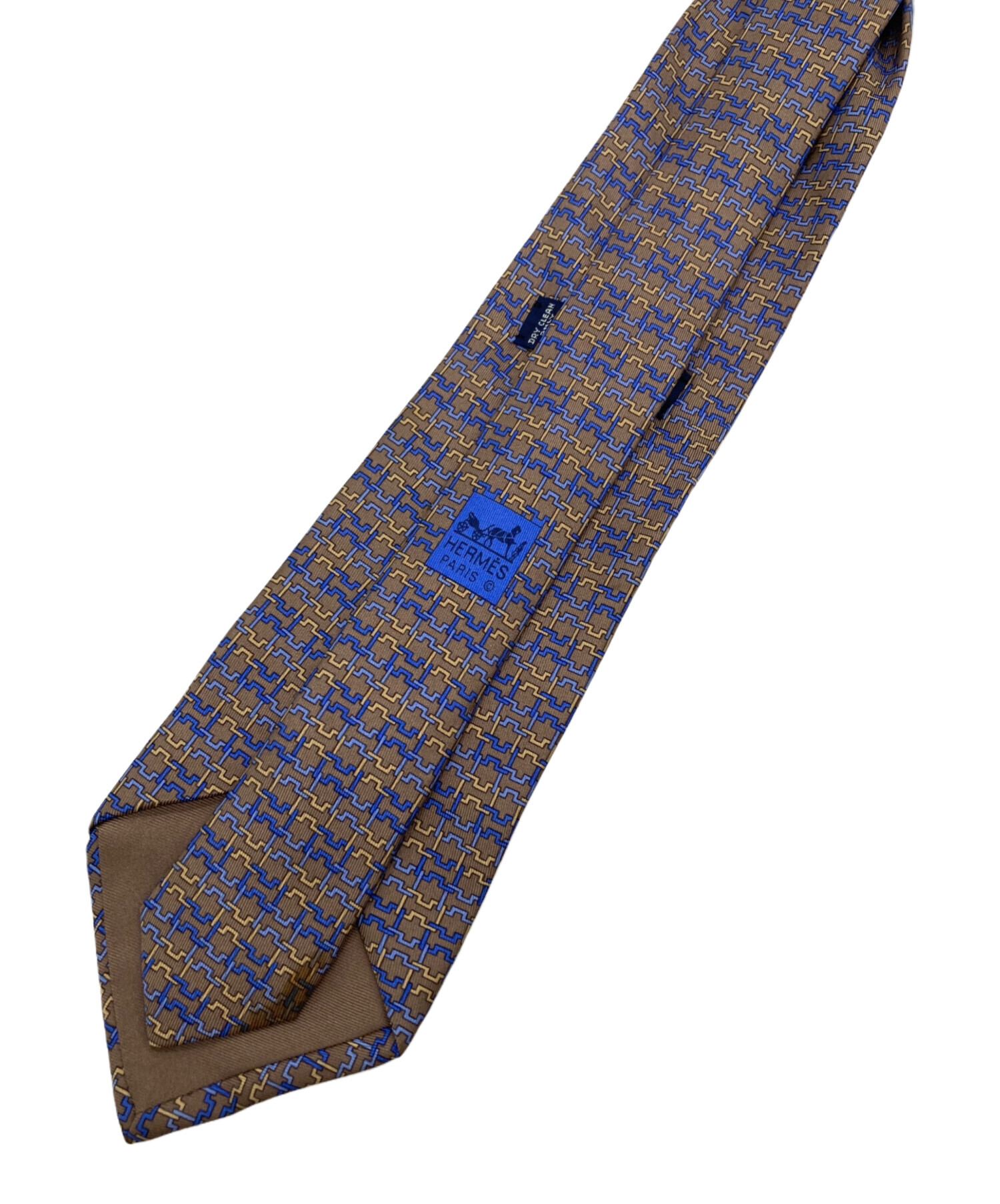 中古・古着通販】HERMES (エルメス) シルクネクタイ ブラウン サイズ