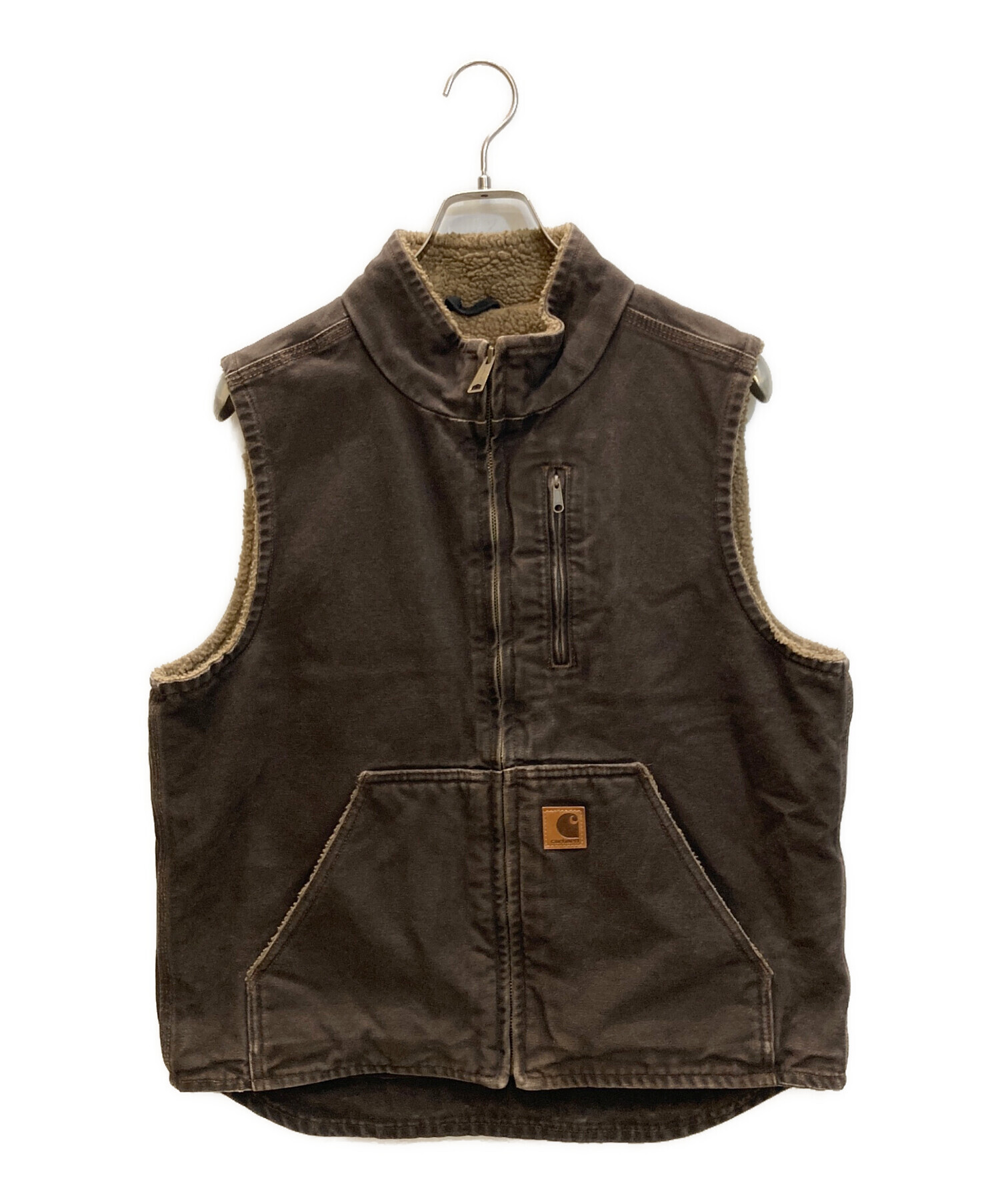 中古・古着通販】CarHartt (カーハート) ダックボアベスト ブラウン 中古・古着通販】CarHartt (カーハート) ダックボアベスト ブラウン