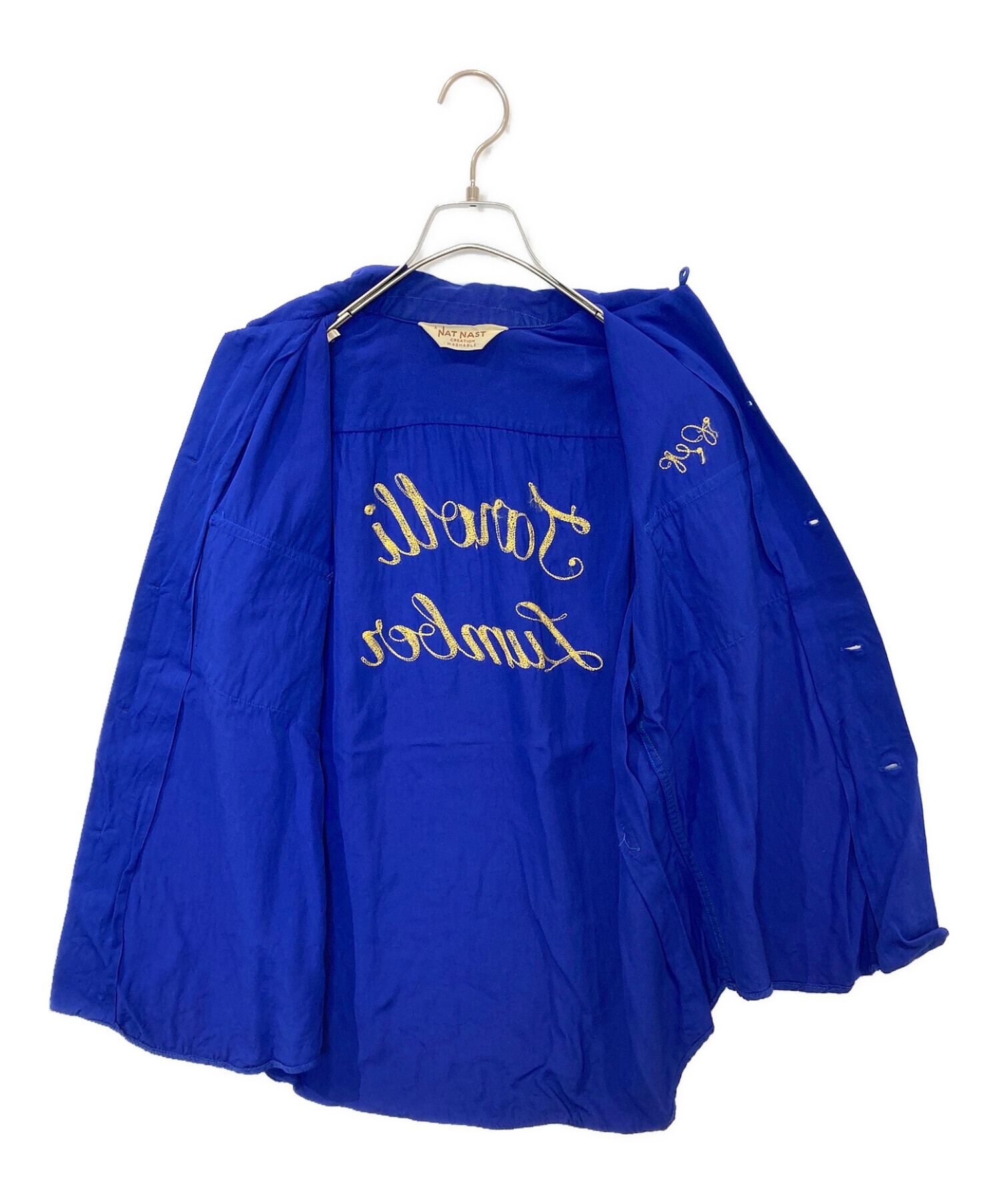natnast | STORES 50s 60s Nat Nast ボウリングシャツ 青 Santa Fe