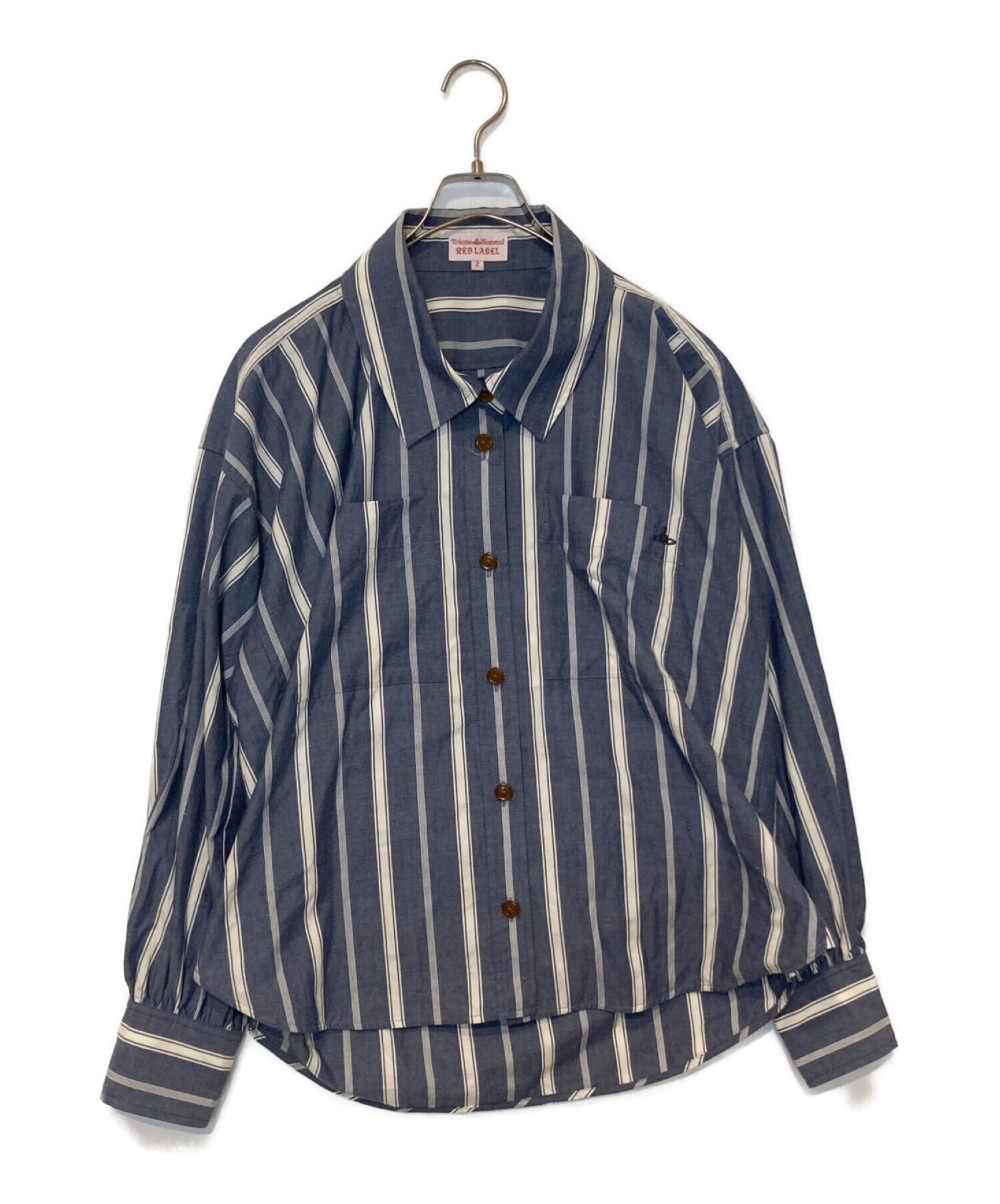 Vivienne Westwood RED LABEL ストライプシャツ 00 中古・古着通販】Vivienne Westwood RED LABEL (ヴィヴィアンウエスト
