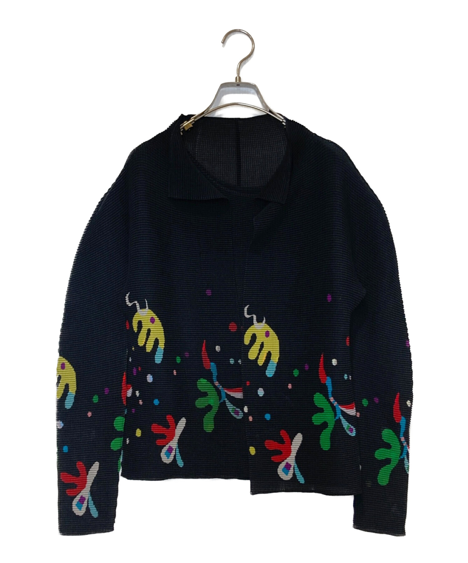 美品　プリーツプリーズ　メッシュ　カーディガン　チュニック　アンサンブル アンサンブル レディース 通販 トップス カーディガン 花柄