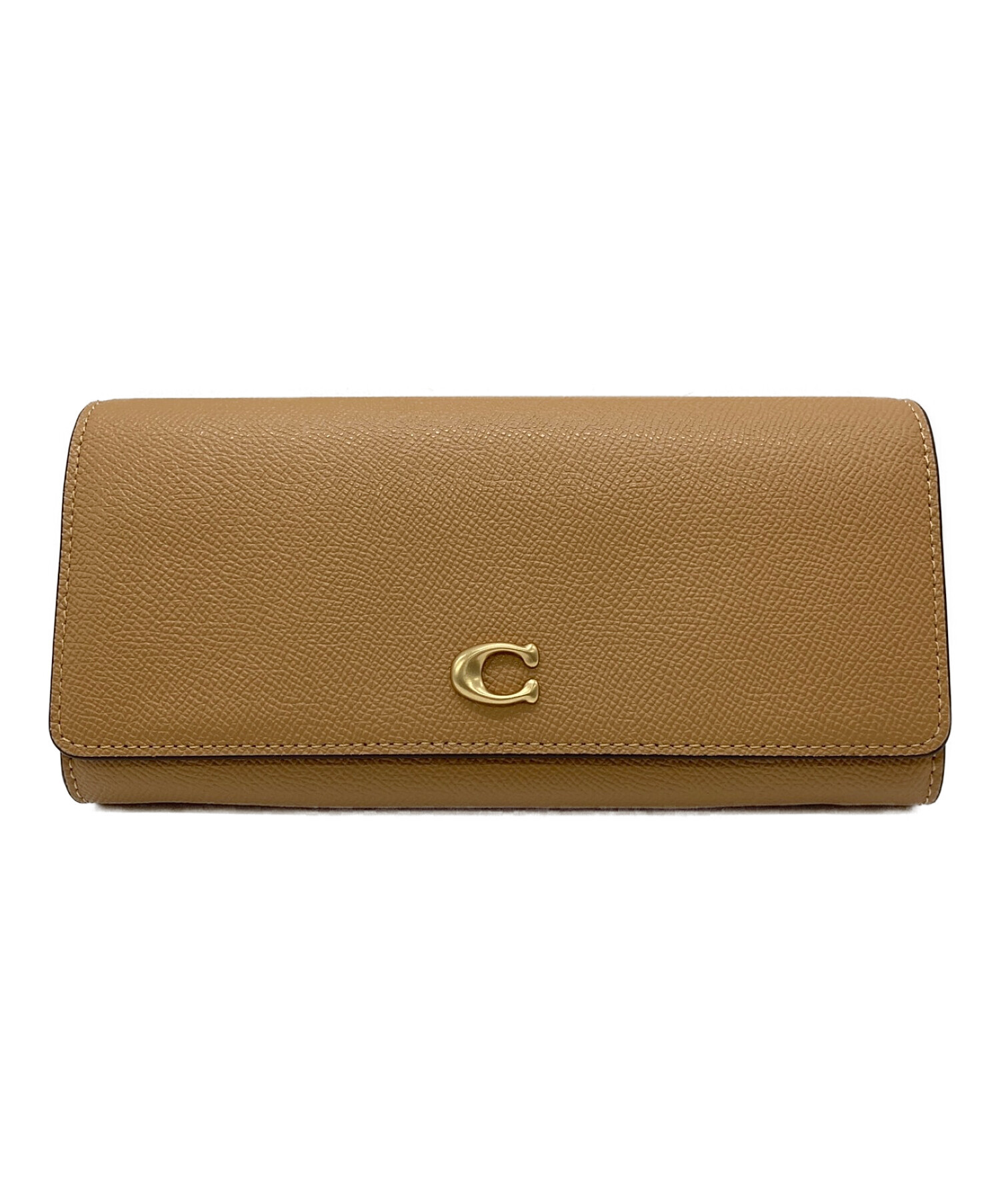 中古・古着通販】COACH (コーチ) フラップ ウォレット ベージュ 