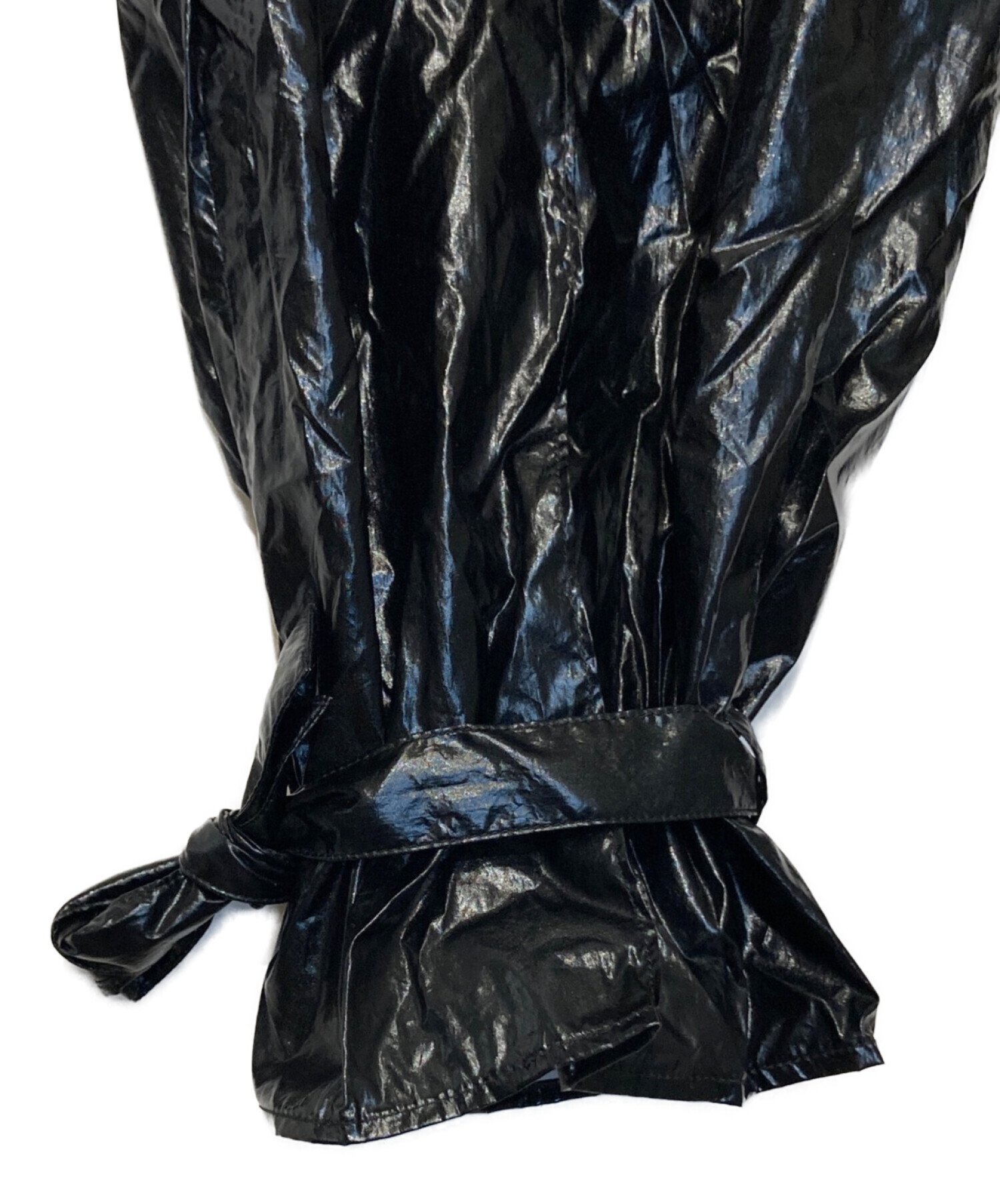 中古・古着通販】MECRE (メクル) ヘムベルトグリッターパンツ ブラック