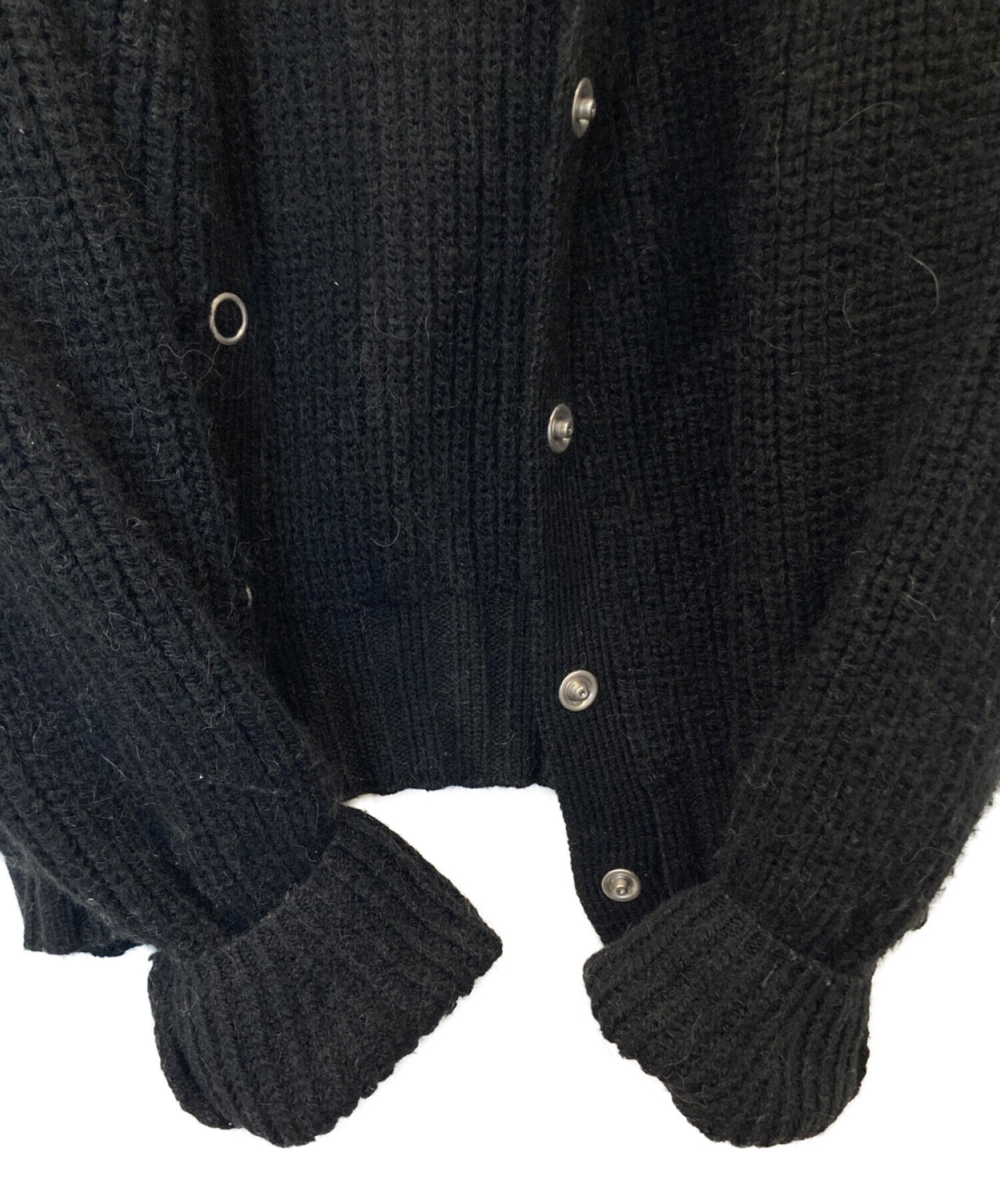中古・古着通販】AMERI (アメリ) 2WAY PUFF CARDIGAN ブラック サイズ 