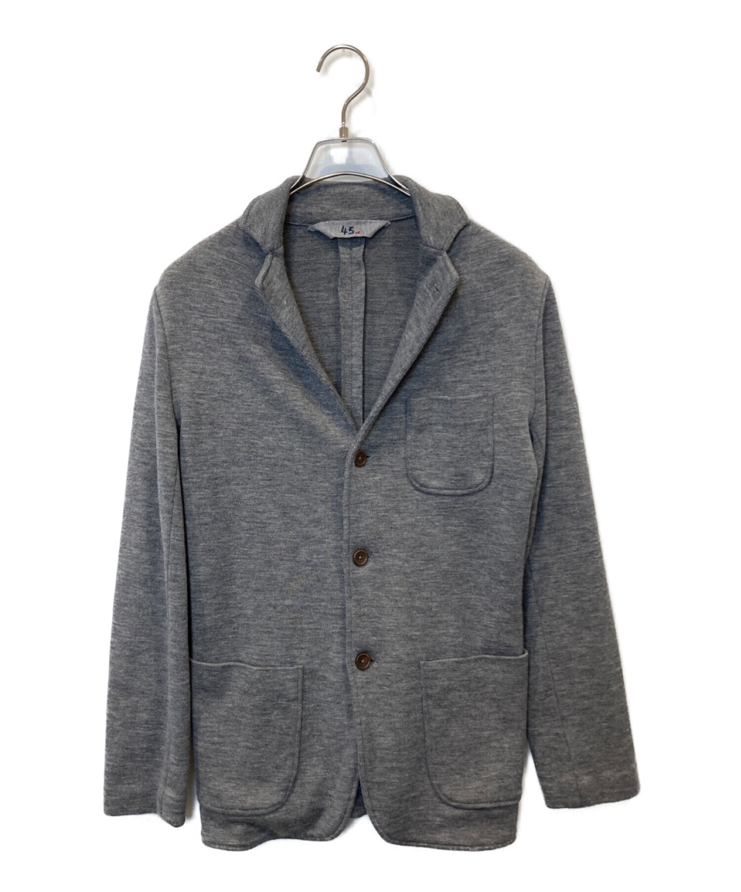 中古・古着通販】45rpm (45アールピーエム) ウールニットテーラード