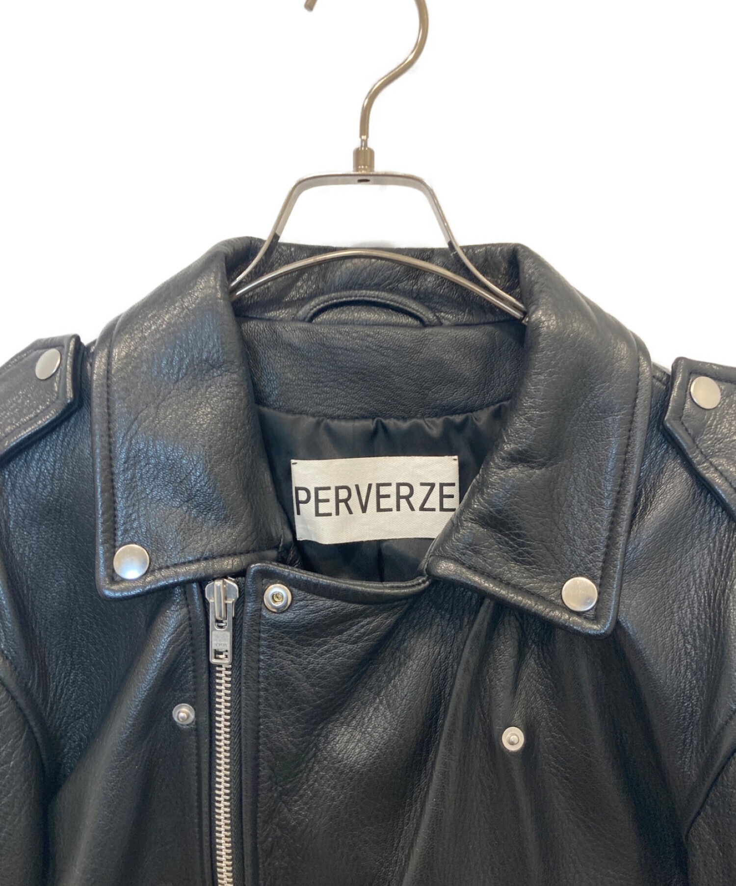 perverze ライダースジャケット 中古・古着通販】PERVERZE (パーバーズ) ライダースジャケット