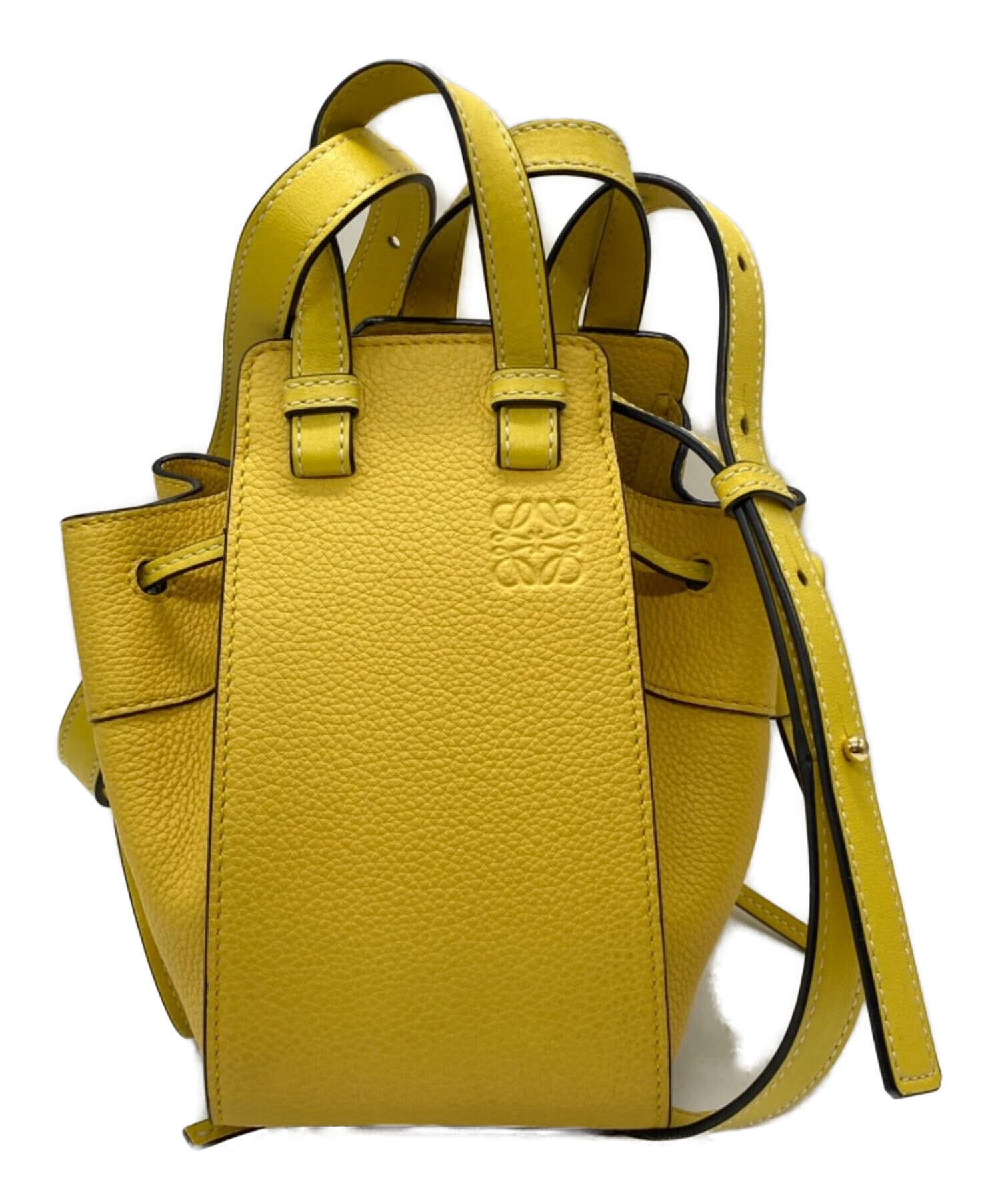 中古・古着通販】LOEWE (ロエベ) ミニドローストリングバッグ イエロー