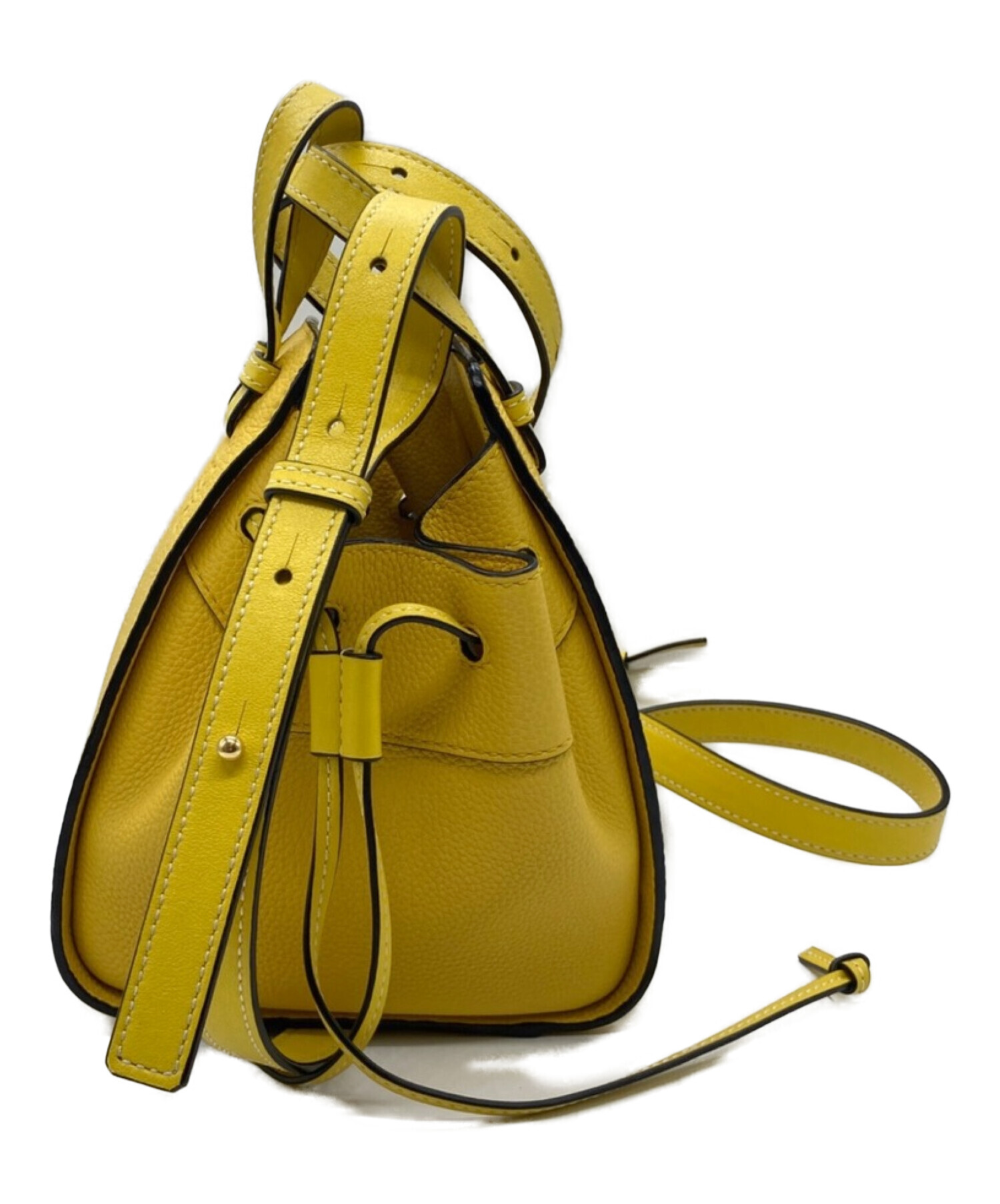 中古・古着通販】LOEWE (ロエベ) ミニドローストリングバッグ イエロー