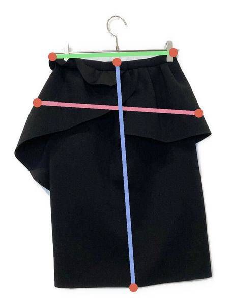 中古・古着通販】AKIRA NAKA (アキラナカ) フリルスカート ブラック  