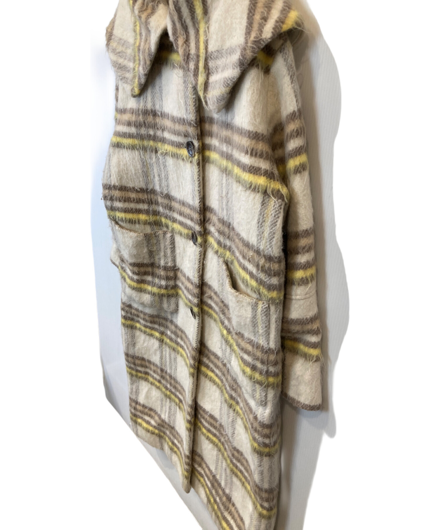 中古・古着通販】FURFUR (ファーファー) ビックカラーチェックコート