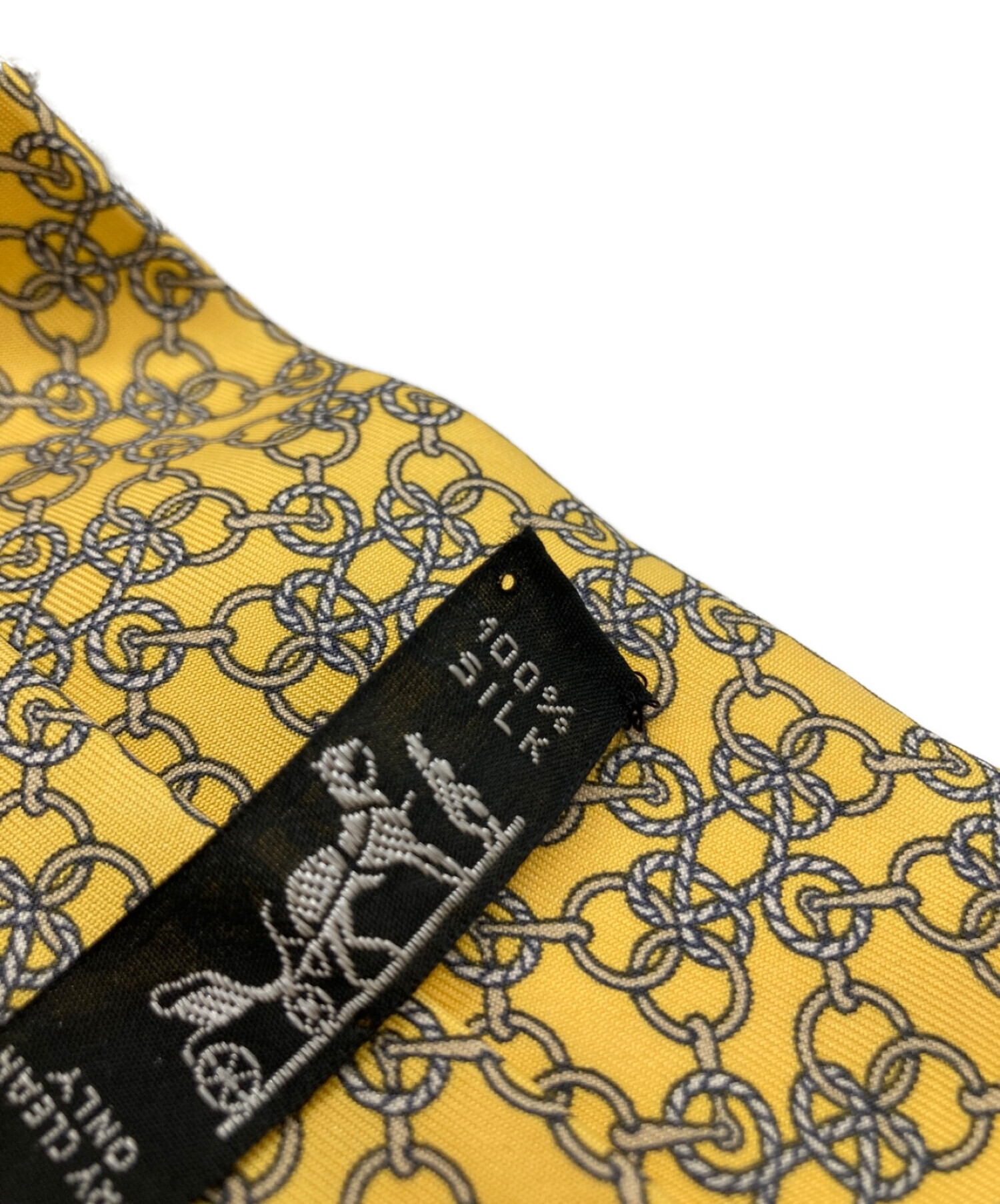 中古・古着通販】HERMES (エルメス) シルクネクタイ イエロー サイズ