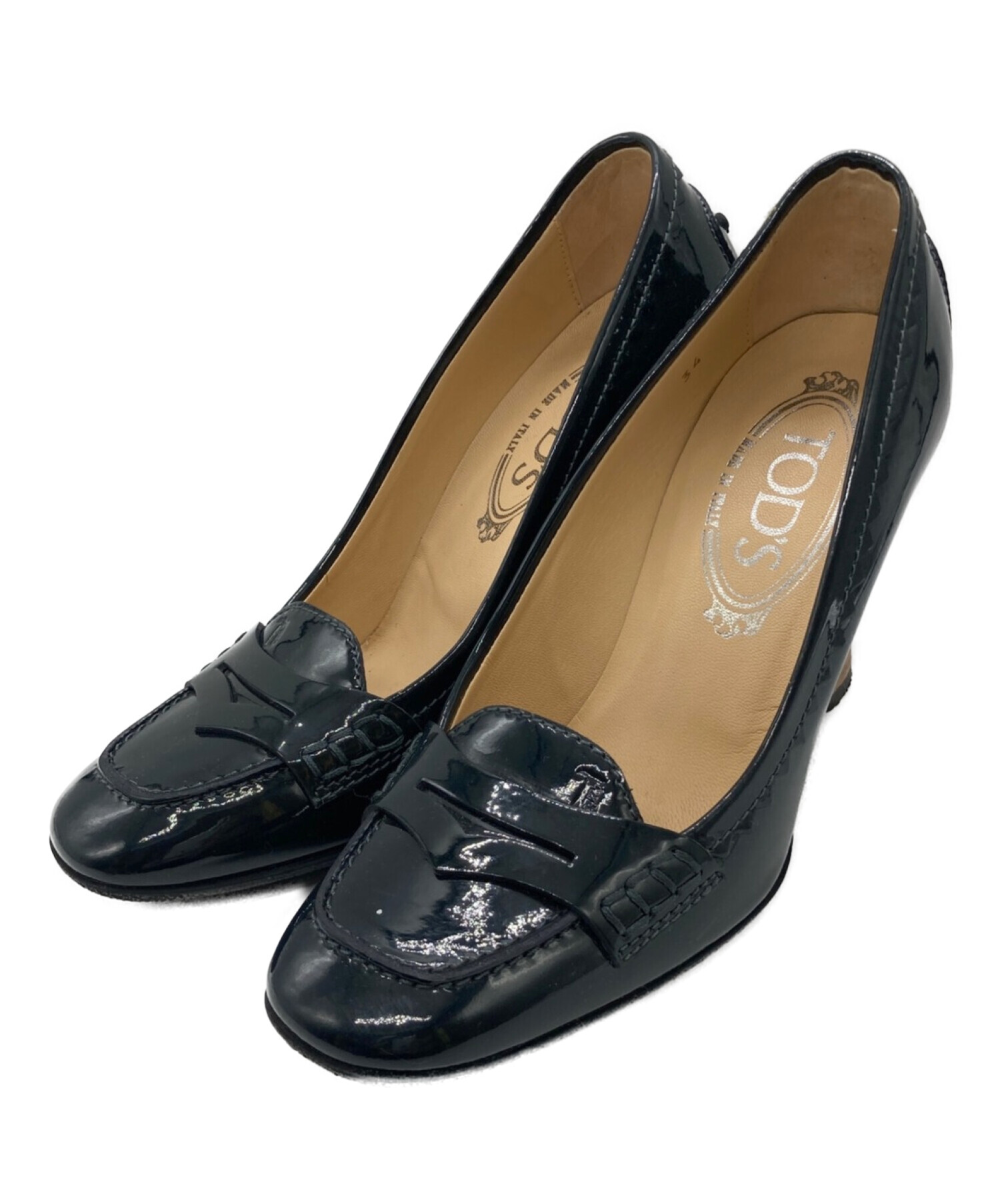 中古・古着通販】TOD'S (トッズ) ヒールパンプス ネイビー サイズ:34