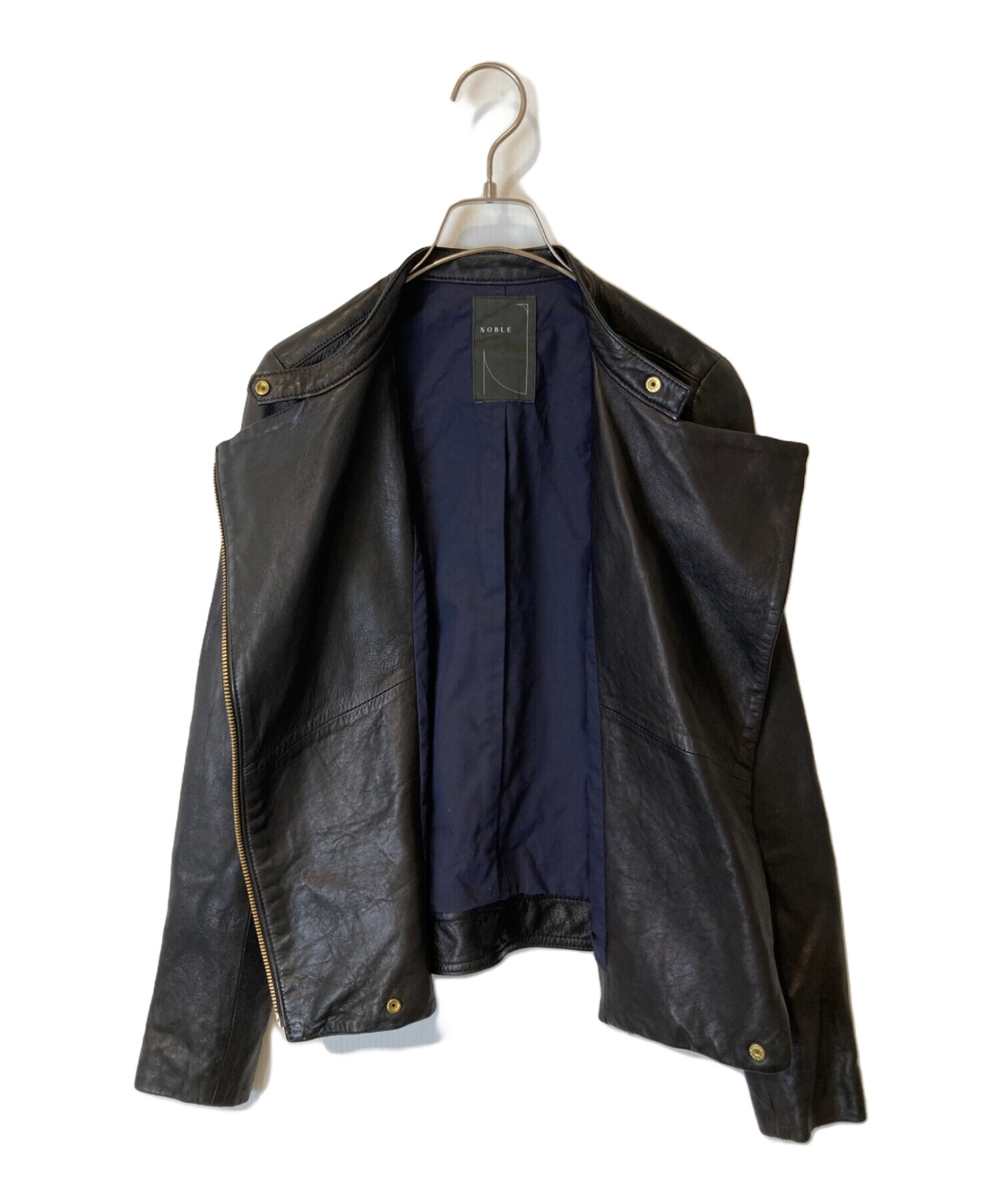 Noble ノーブル レザー ソフトラムレザー ライダースブルゾン 38