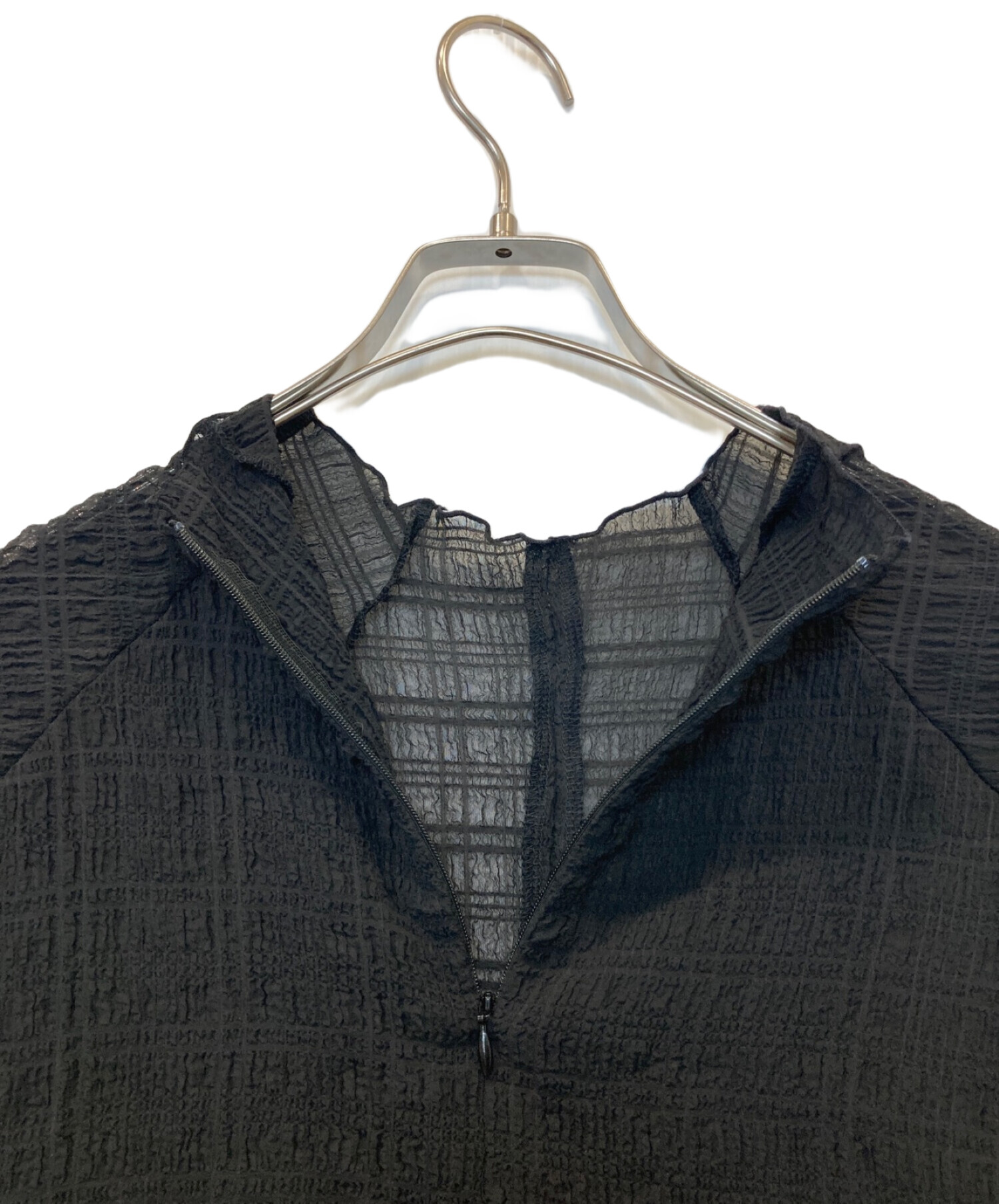 foufou / フーフー | 2022SS | seersucker mellow blouse ブラウス | ブラック | レディース foufou / フーフー | 2022SS | seersucker mellow blouse ブラウス
