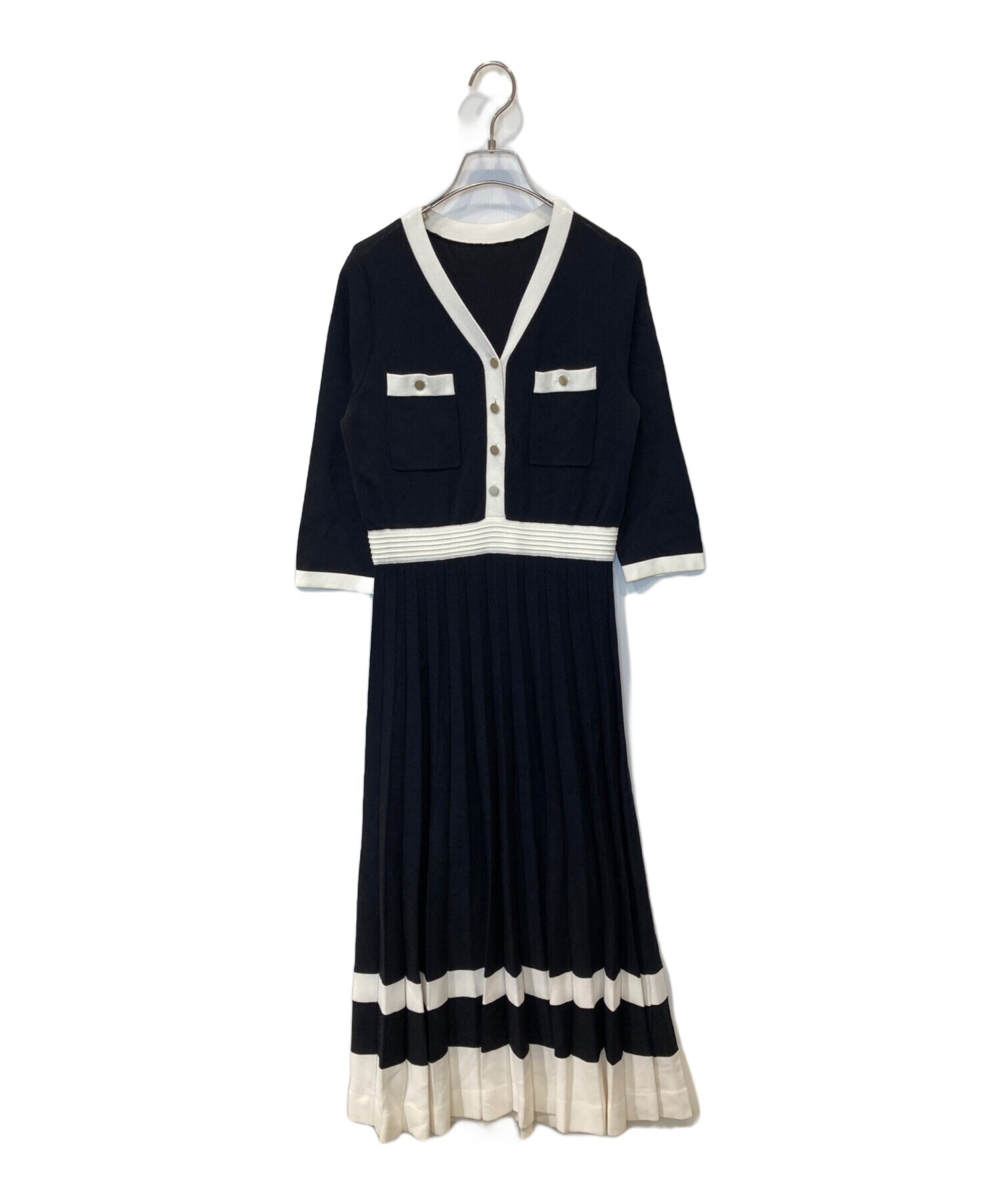 中古・古着通販】Diagram (ダイアグラム) バイカラーVネックニット