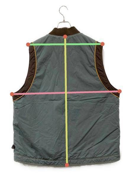 中古・古着通販】adidas (アディダス) ジップベスト イエロー×カーキ