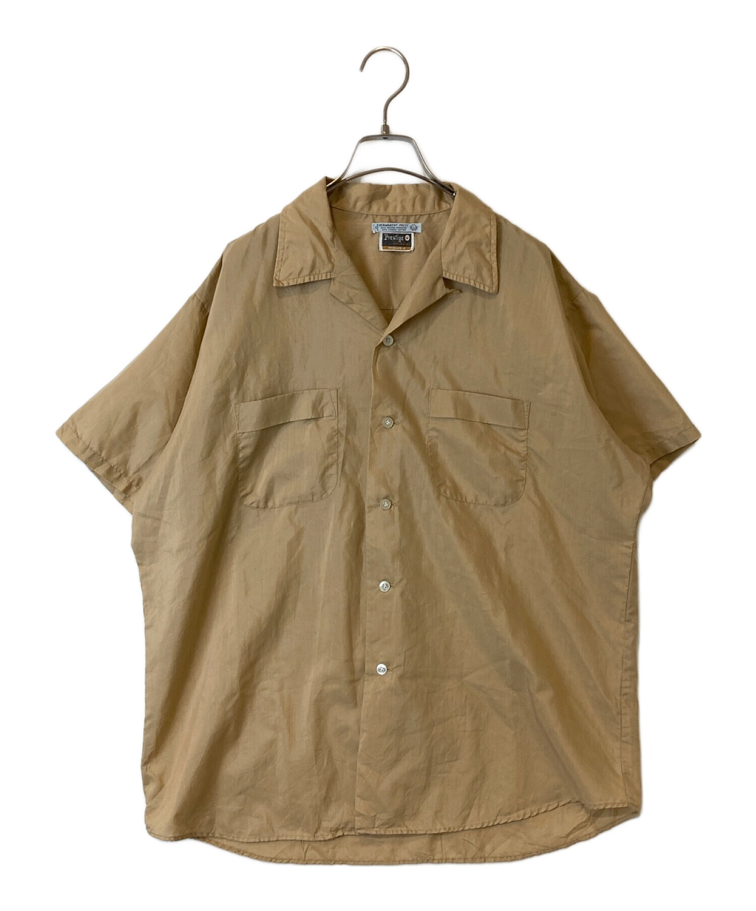 中古・古着通販】PRESTIGE (プレステージ) 開襟シャツ ベージュ