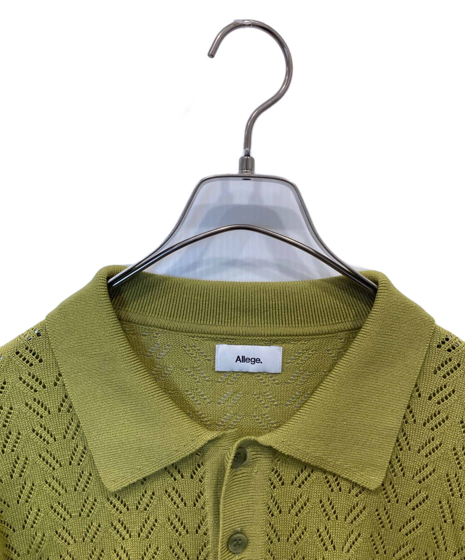 中古・古着通販】ALLEGE (アレッジ) Openwork Cardigan グリーン