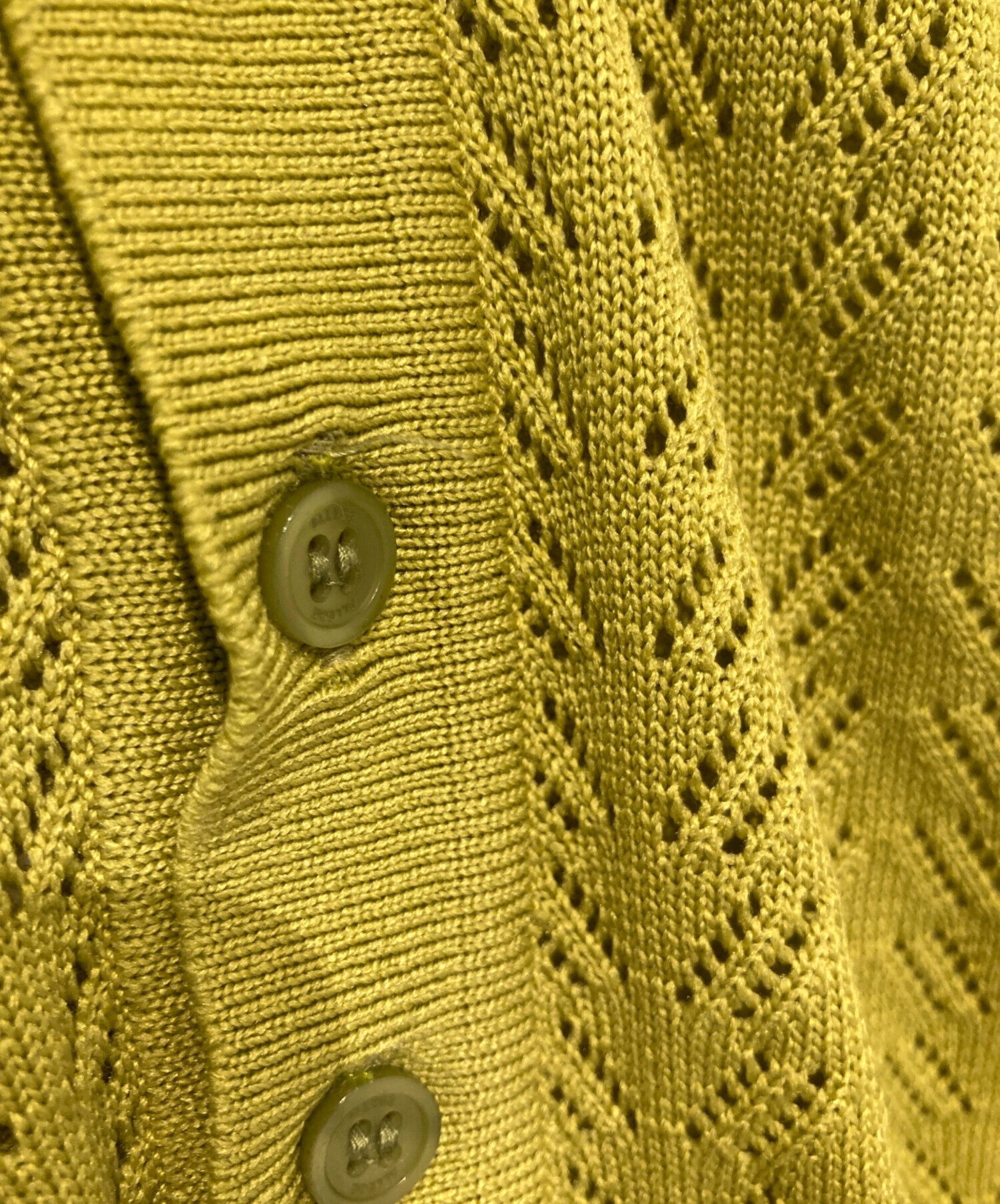 中古・古着通販】ALLEGE (アレッジ) Openwork Cardigan グリーン
