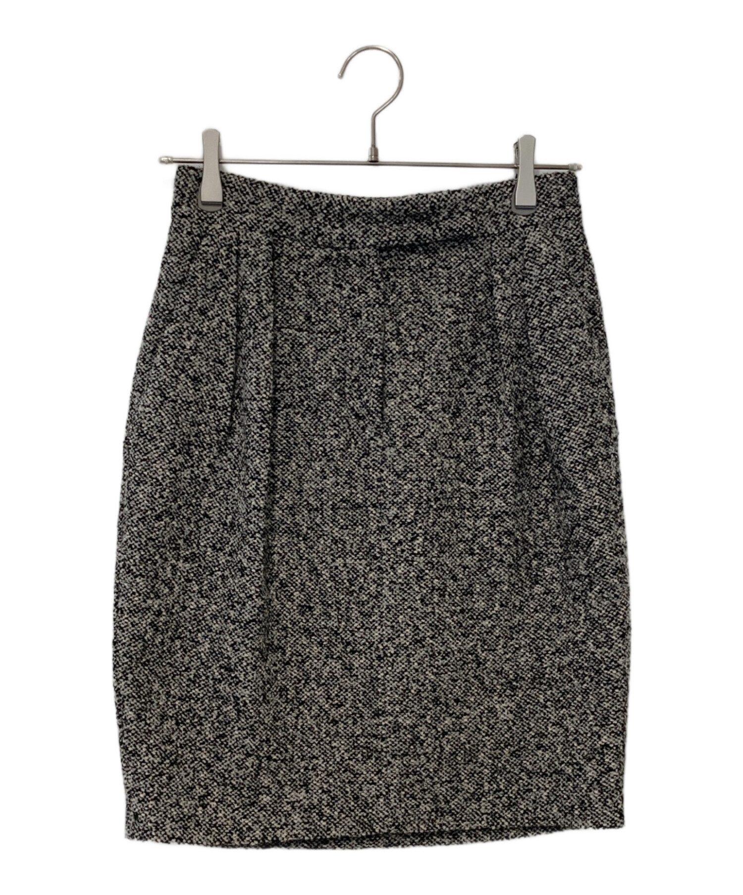 中古・古着通販】MaxMara (マックスマーラ) ツイードスカート グレー