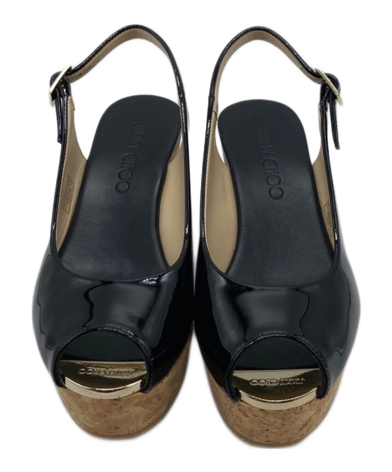 中古・古着通販】JIMMY CHOO (ジミーチュウ) パテントレザー ウェッジ