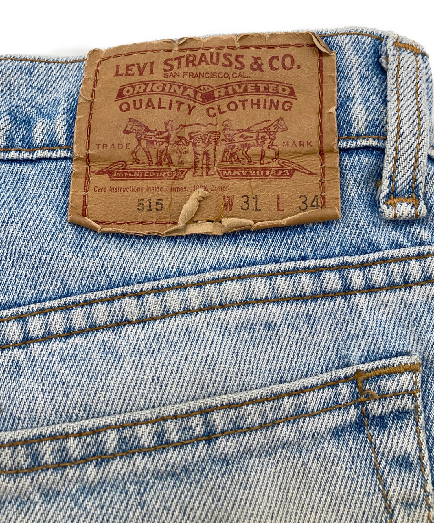 USA製 Levis リーバイス 515 W29/L34 LEVI\u0027S 515 IRREGULARMade in U.S.A. 90\u0027s straight denim pants W29