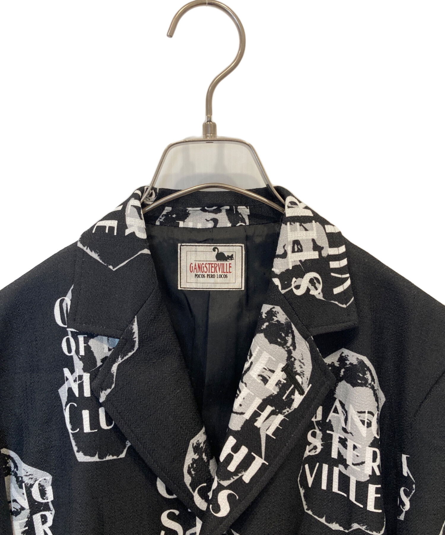 d*9様 GANGSTERVILLE テーラードジャケット 白黒プリント d*9様 GANGSTERVILLE テーラードジャケット 白黒プリント 中古・古着