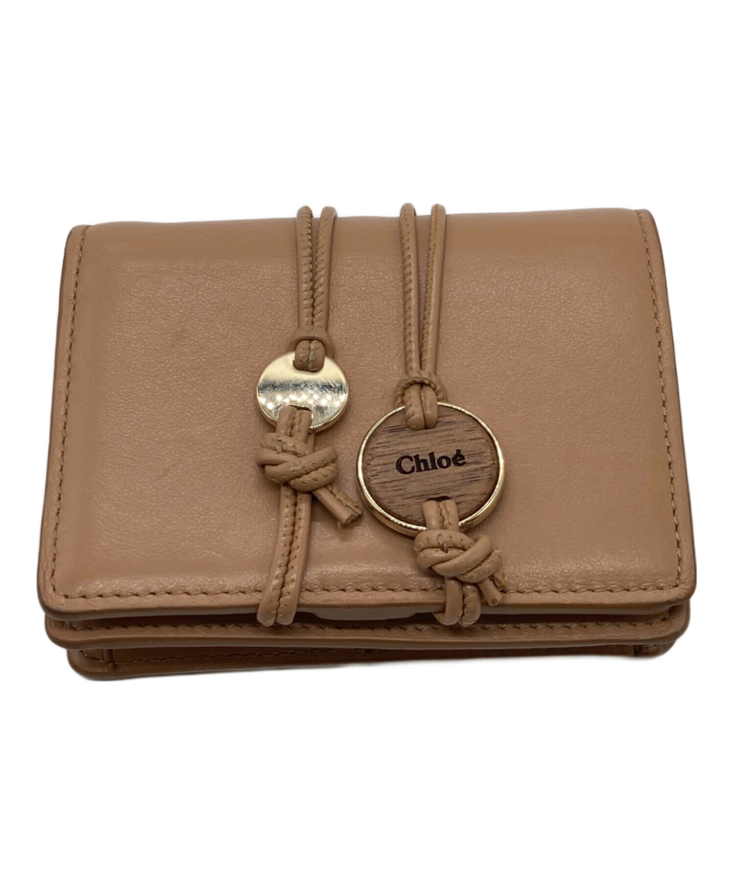 中古・古着通販】Chloe (クロエ) MALOU 2つ折り財布 ベージュ 
