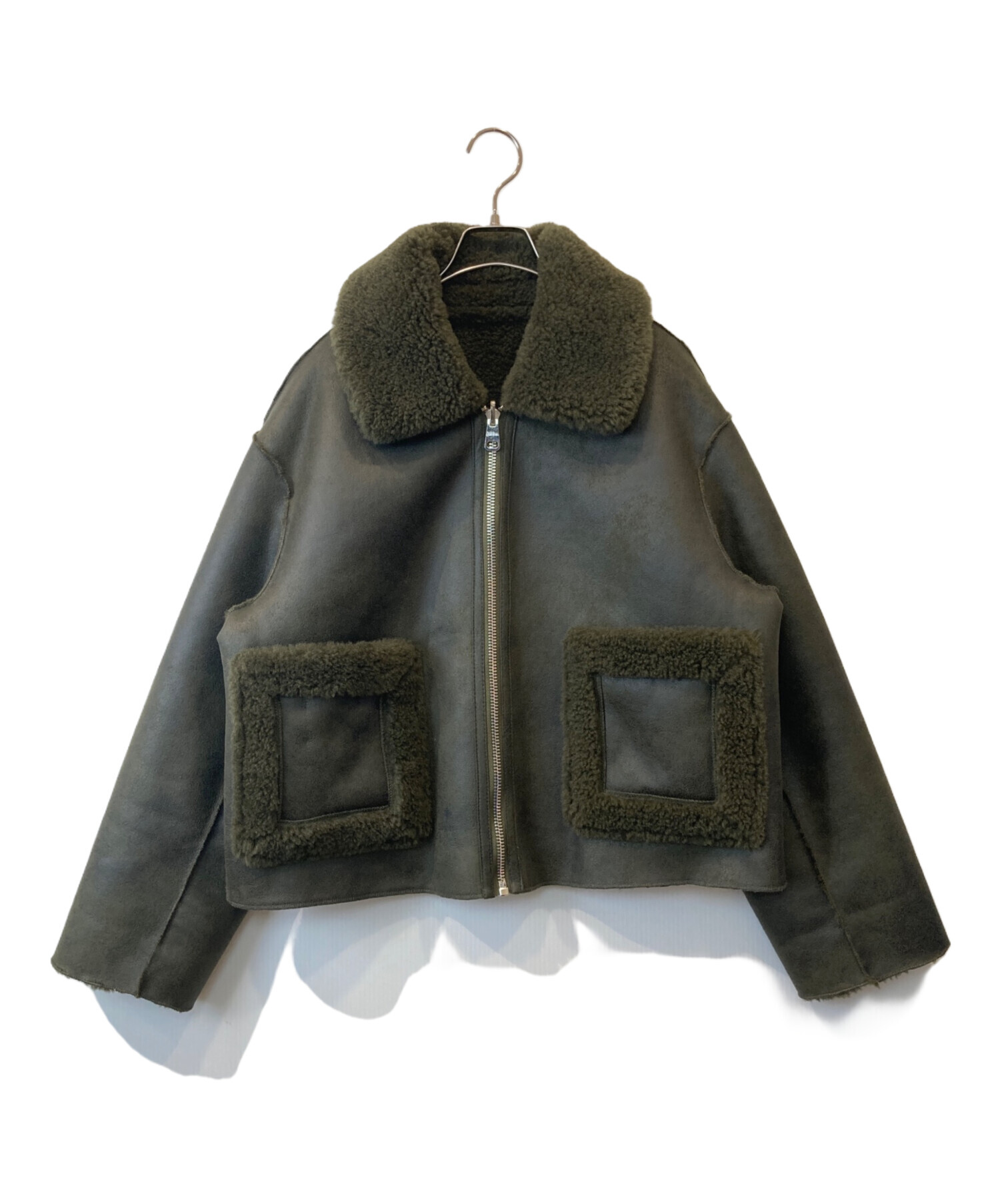 中古・古着通販】JAKKE (ジャッキー) VERA SHEARLING AVIATOR オリーブ  